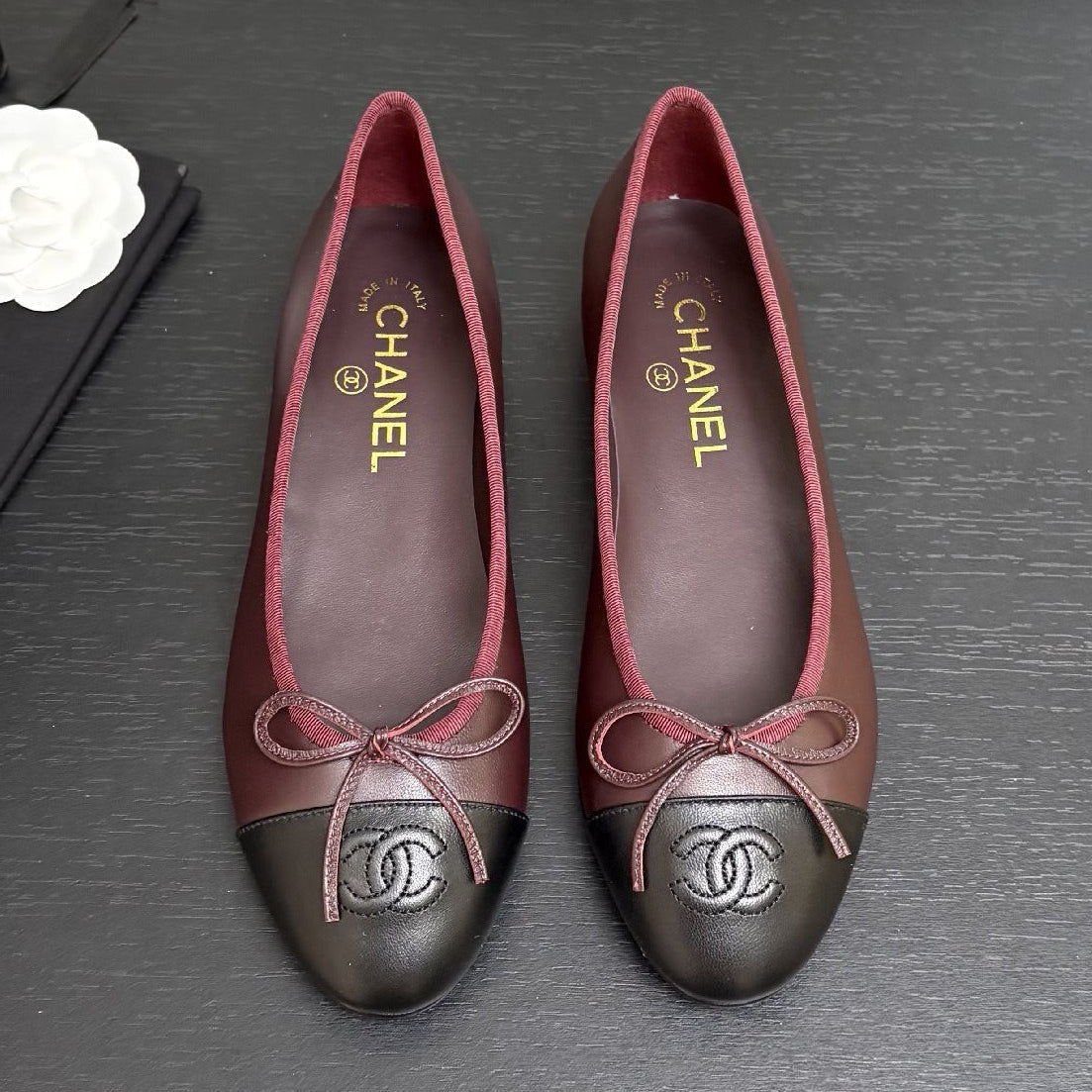 Chanel 2026 Two-Tone Ballet Flat Cowhide 168113
