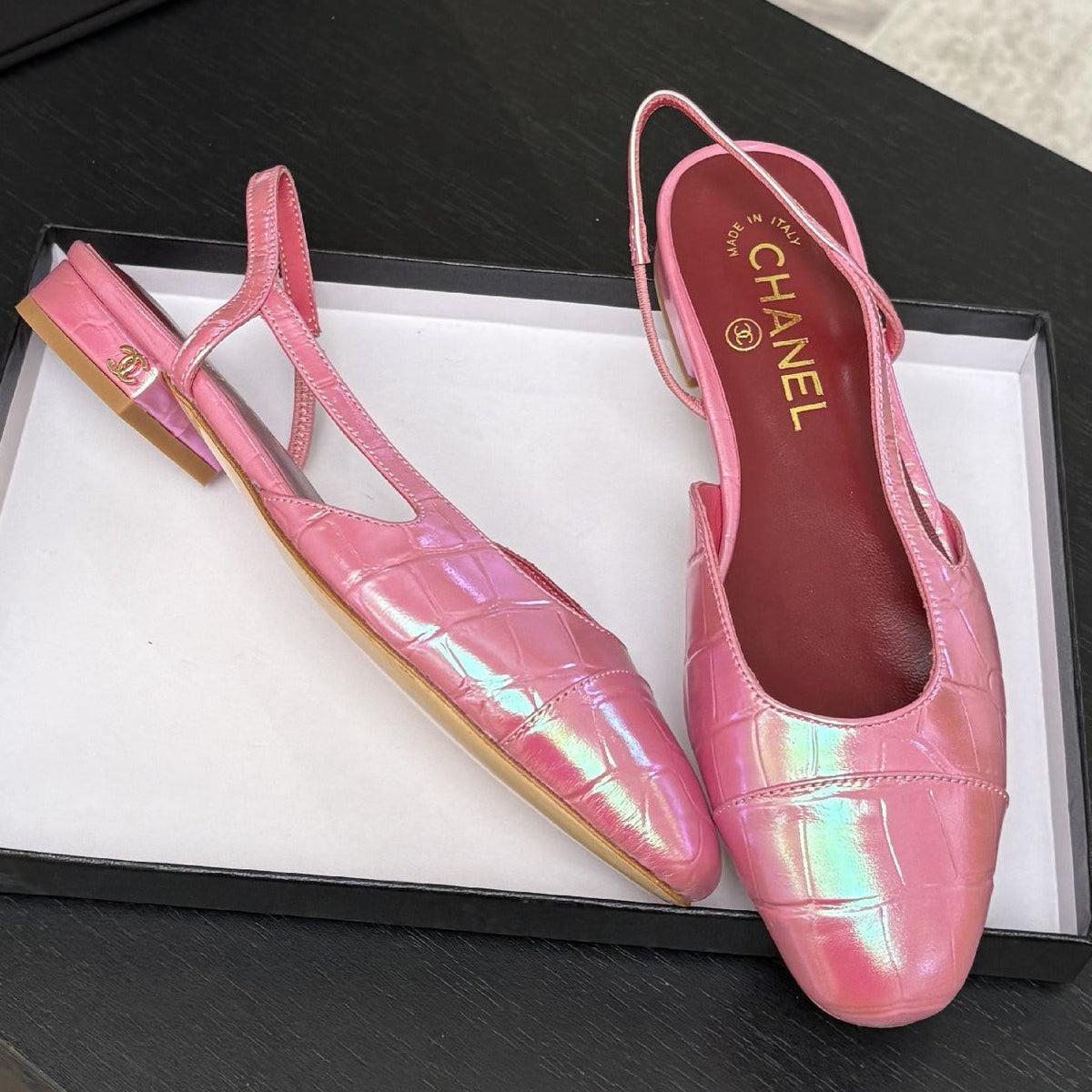 Chanel 2026 Two-Tone Slingback 2.0cm Cowhide 168114