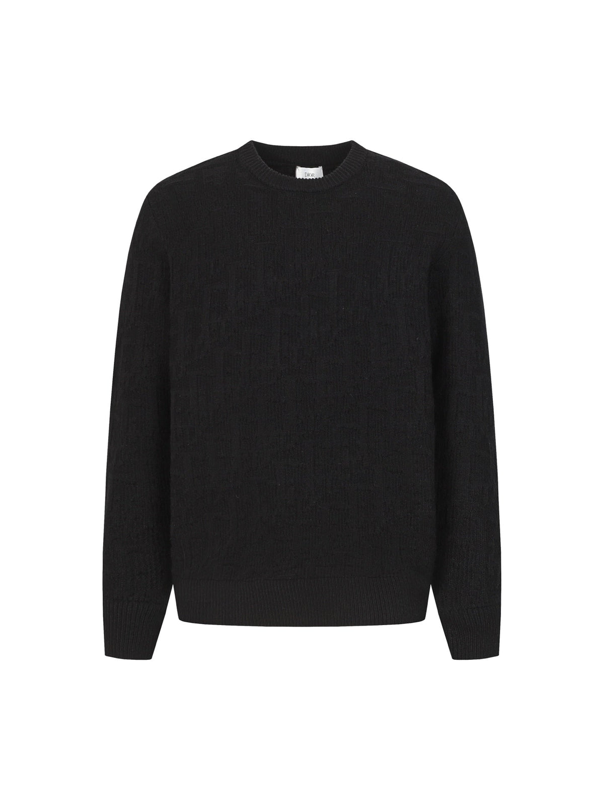 Dior 26s Crewneck Sweater Black Dior Oblique Jacquard Wool Men