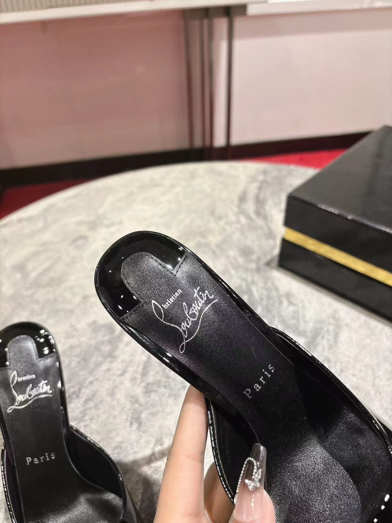 CL Miss Z 80 Mule Black Patent Leather