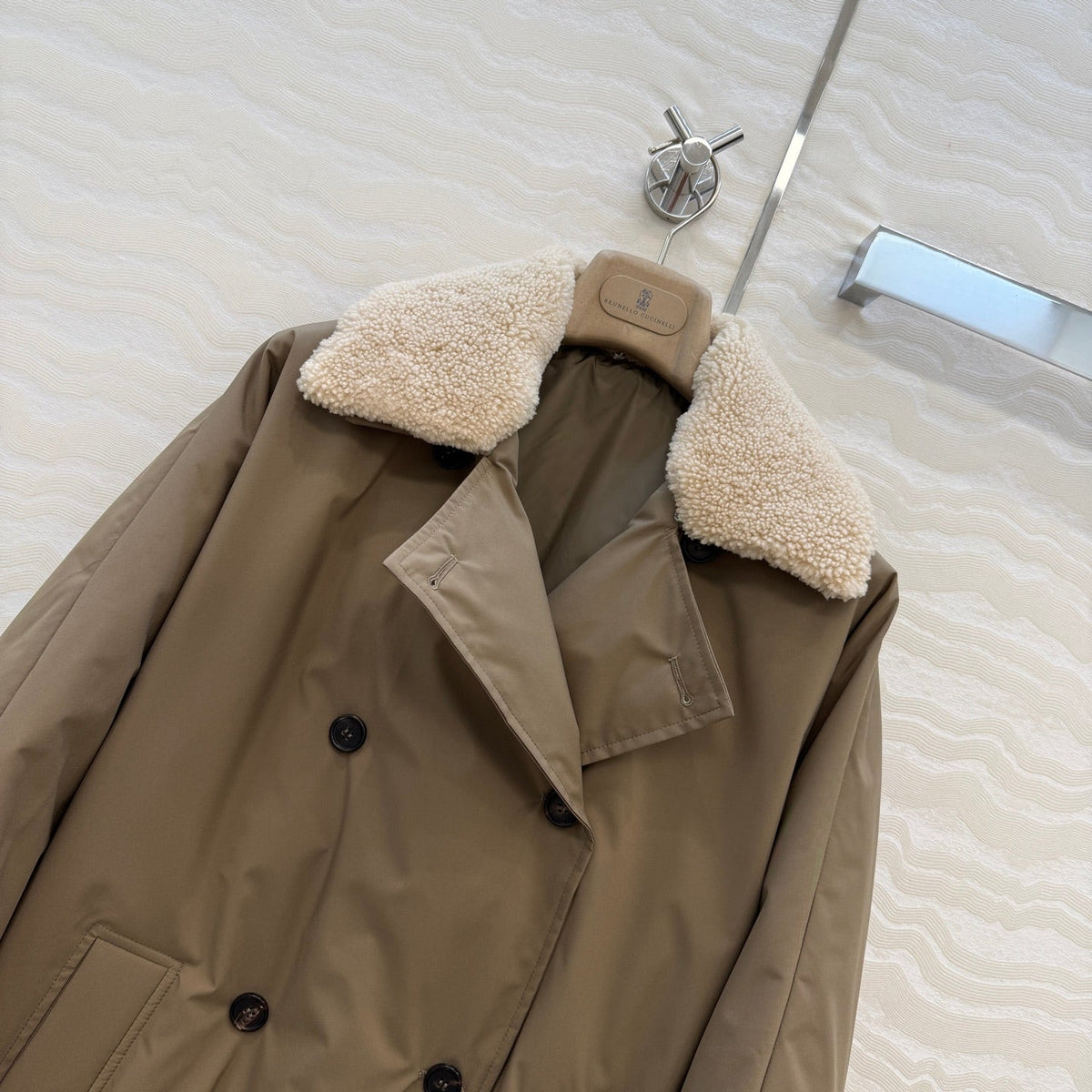 BC 26FW Shearling-Collar Down Jacket Polyester 440963