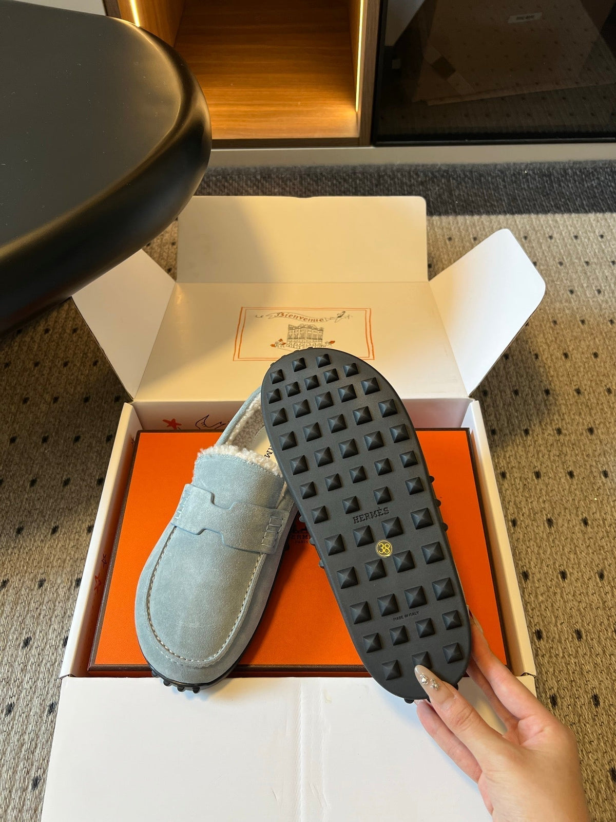 HM 26S Destin Loafers Light Blue Suede