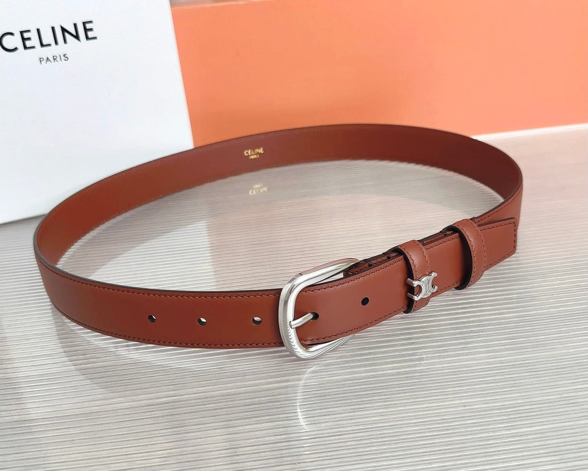 Celine 26s 3.0cm Belt Cowhide Leather 219545