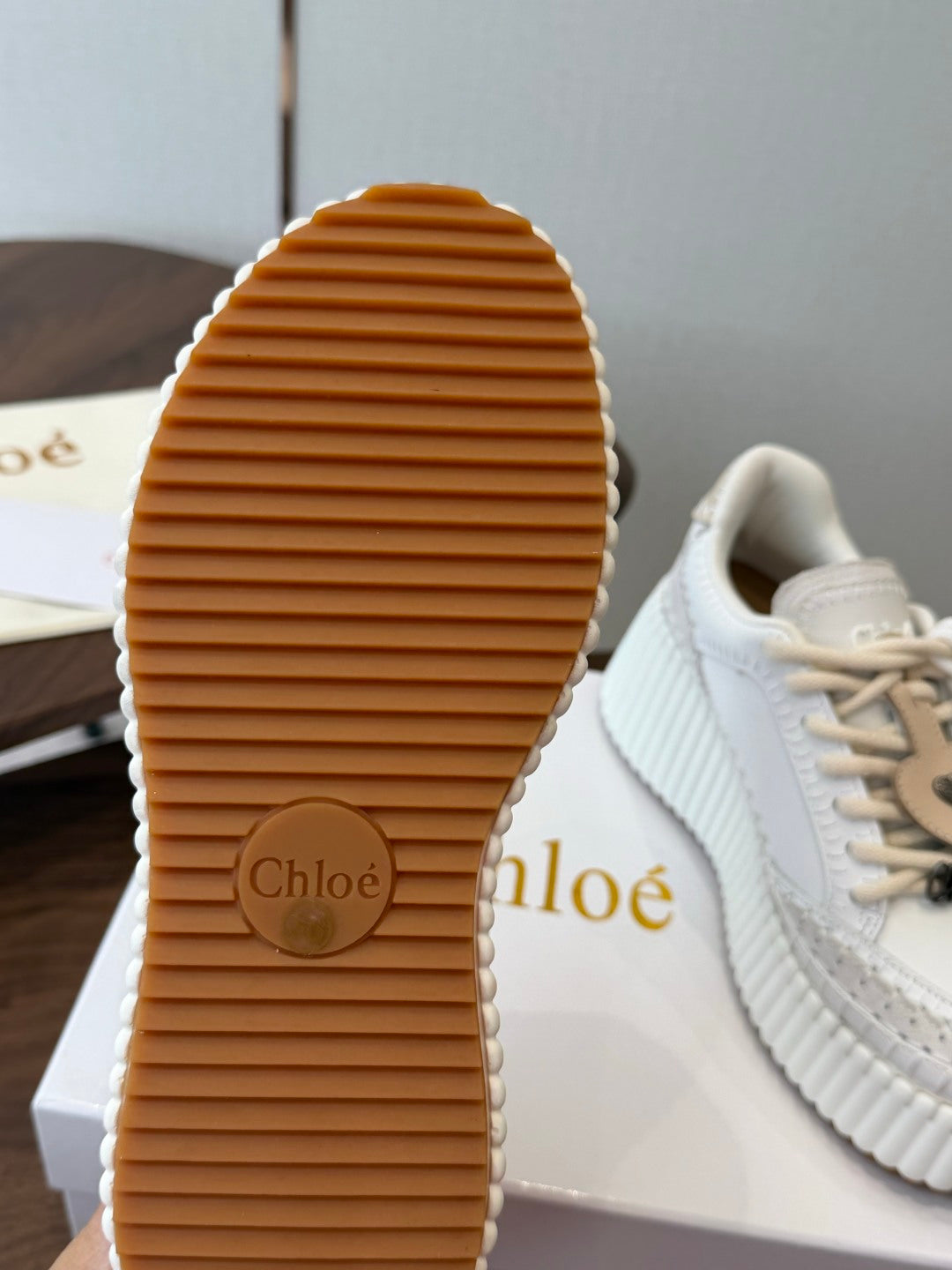CHLOE 26SS Platform Sneakers Casual Shoes Cowhide 152700