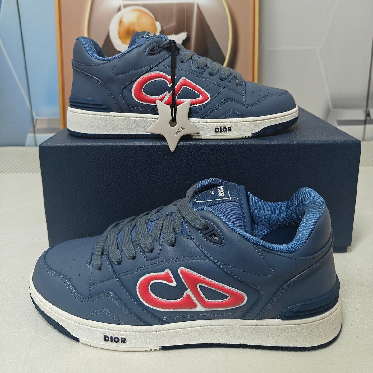 CD 26s Low Top Sneaker Dark Blue Calfskin 624195