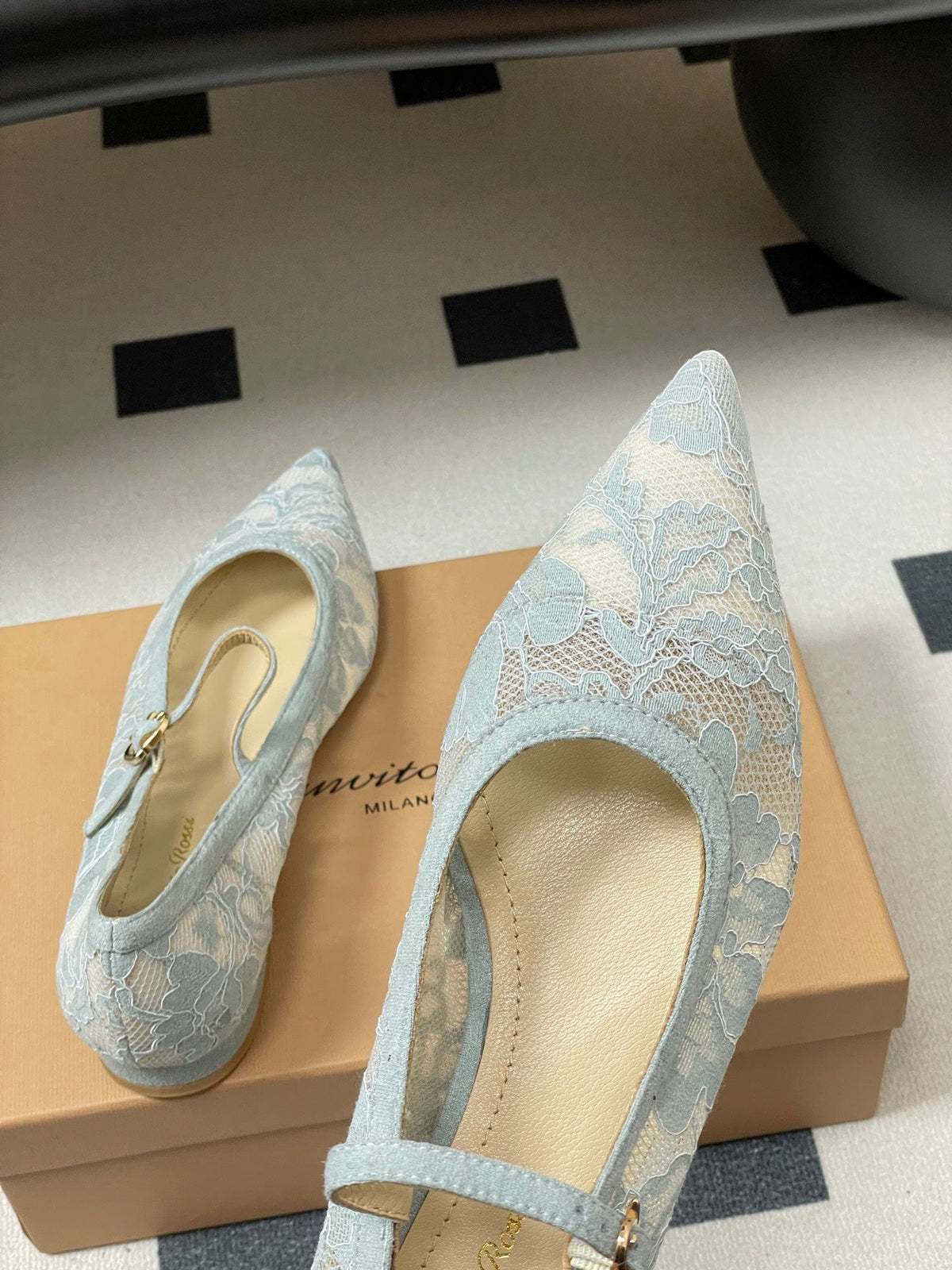 GR 26s Mary Jane Light Blue Lace 164796