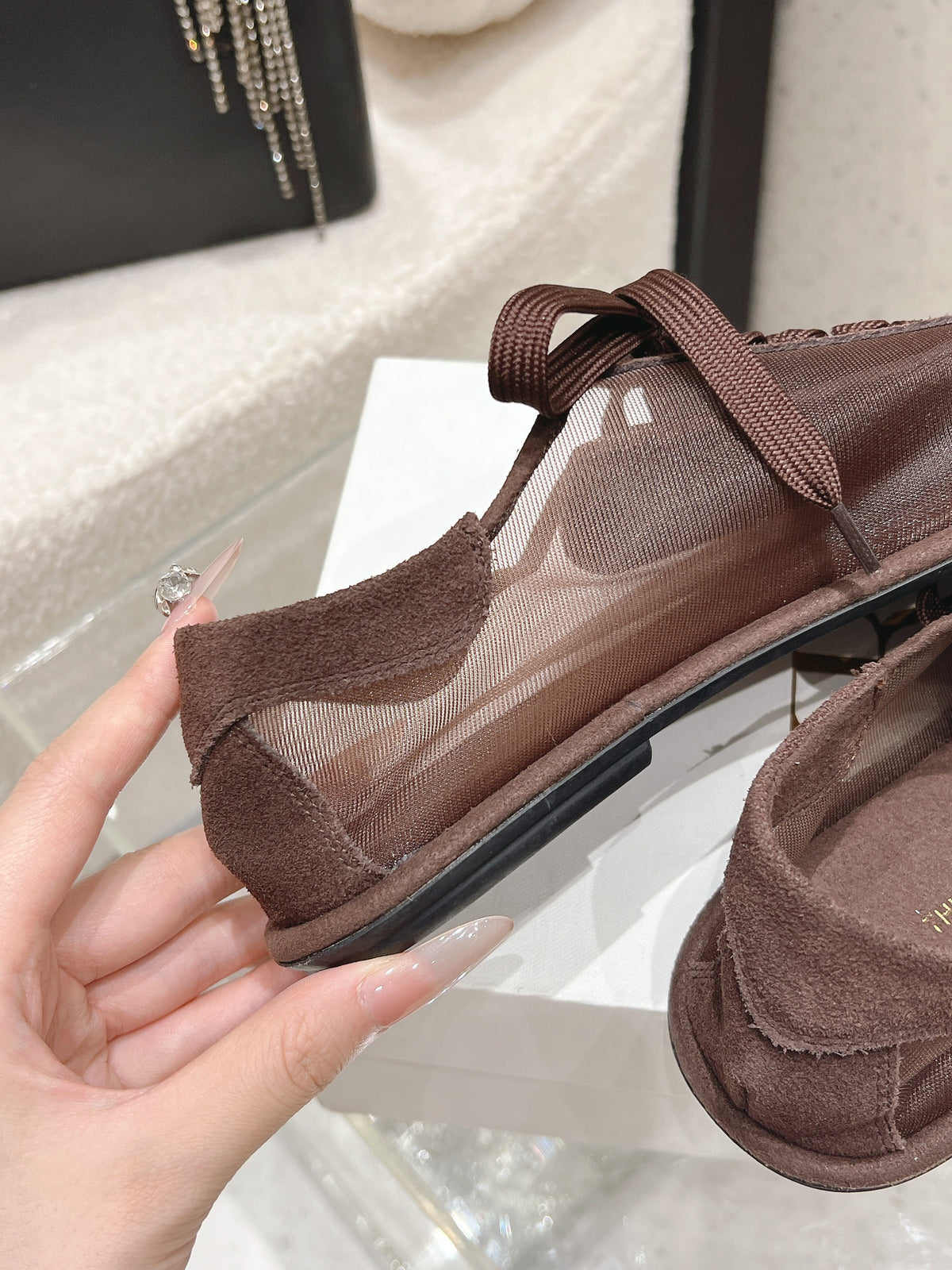TR Clement Sneakers Medium Calfskin Suede Mesh 178910