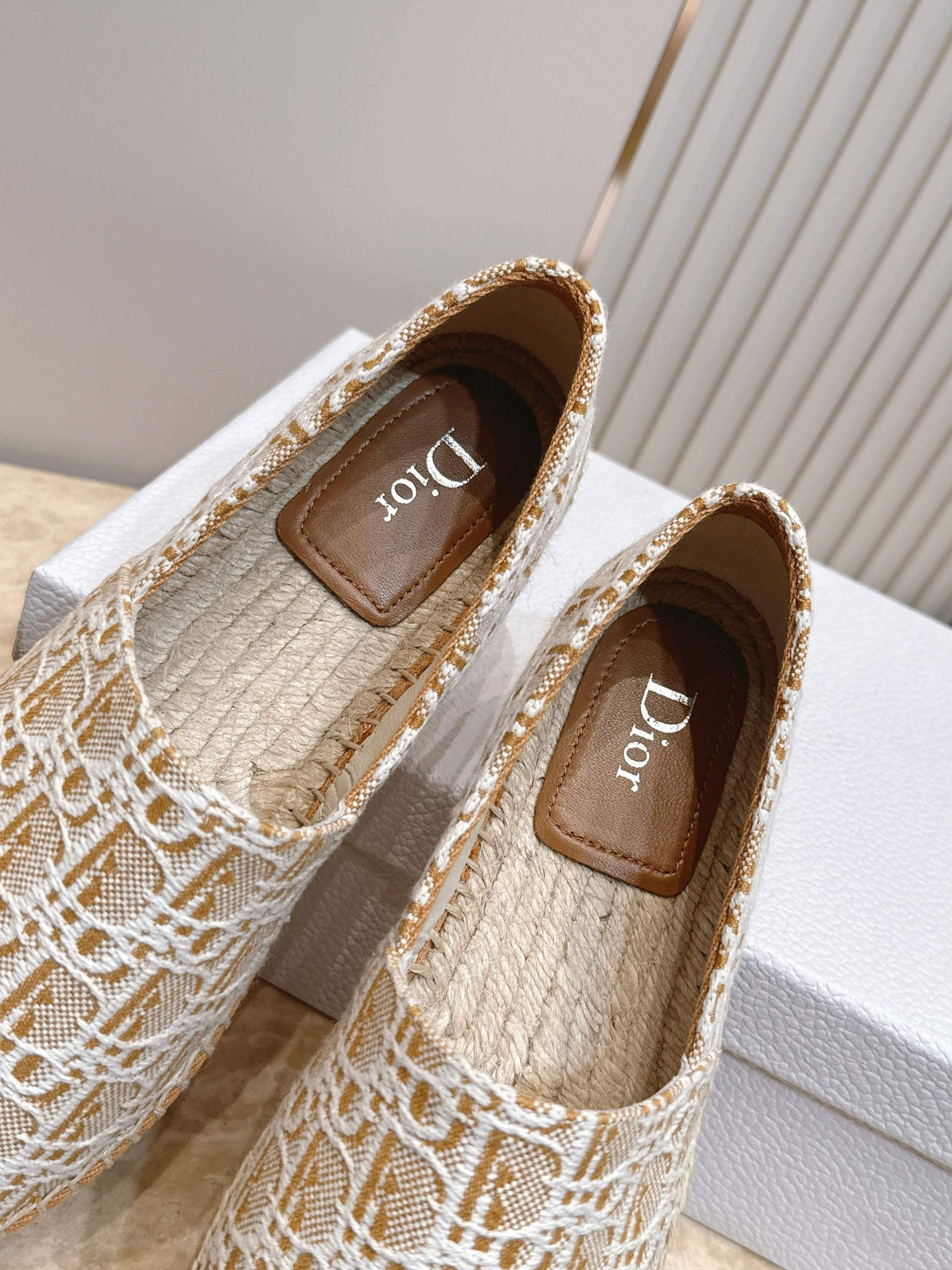 Dior 26s Siroco Espadrille Beige White Dior Oblique Canvas