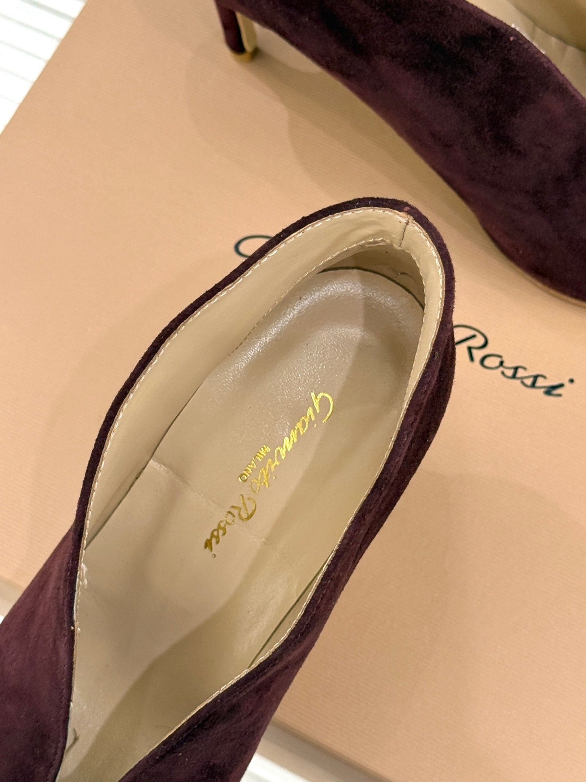 GR 26s Vania Pumps 9cm Burgundy Suede 175090