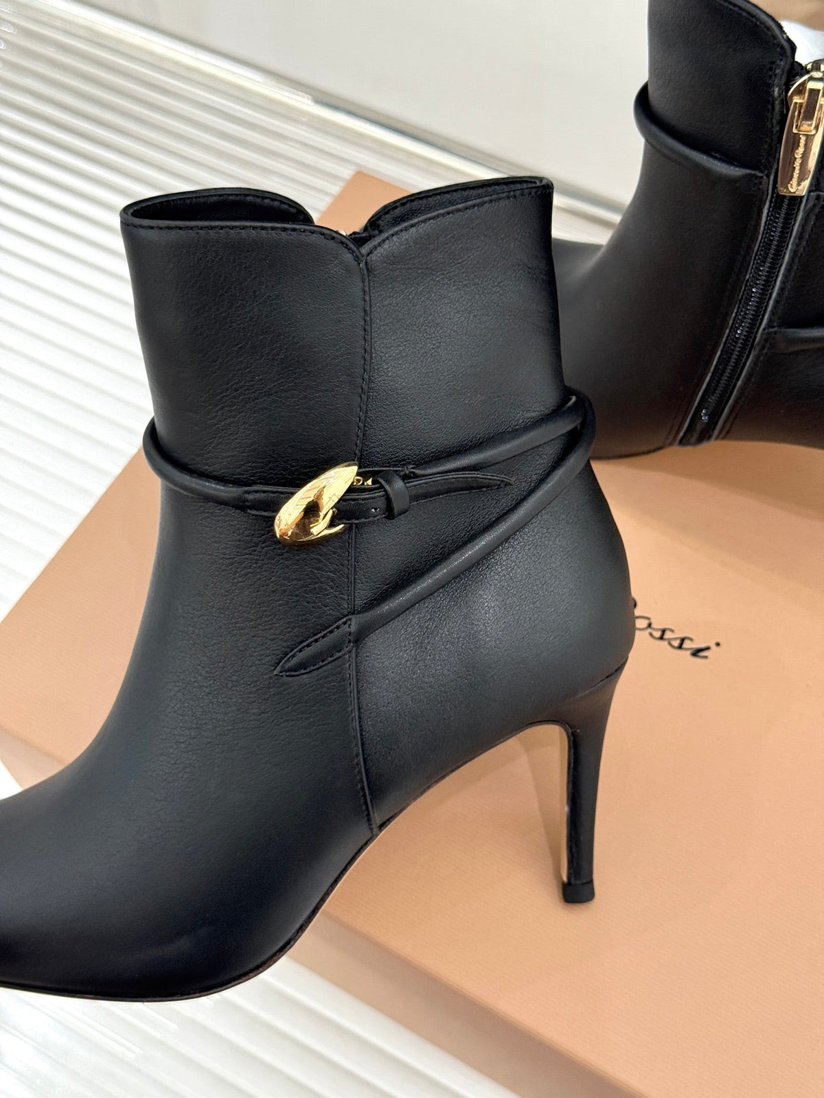 GR 26s Jungle Mamba Booties 8cm Black Leather 175081