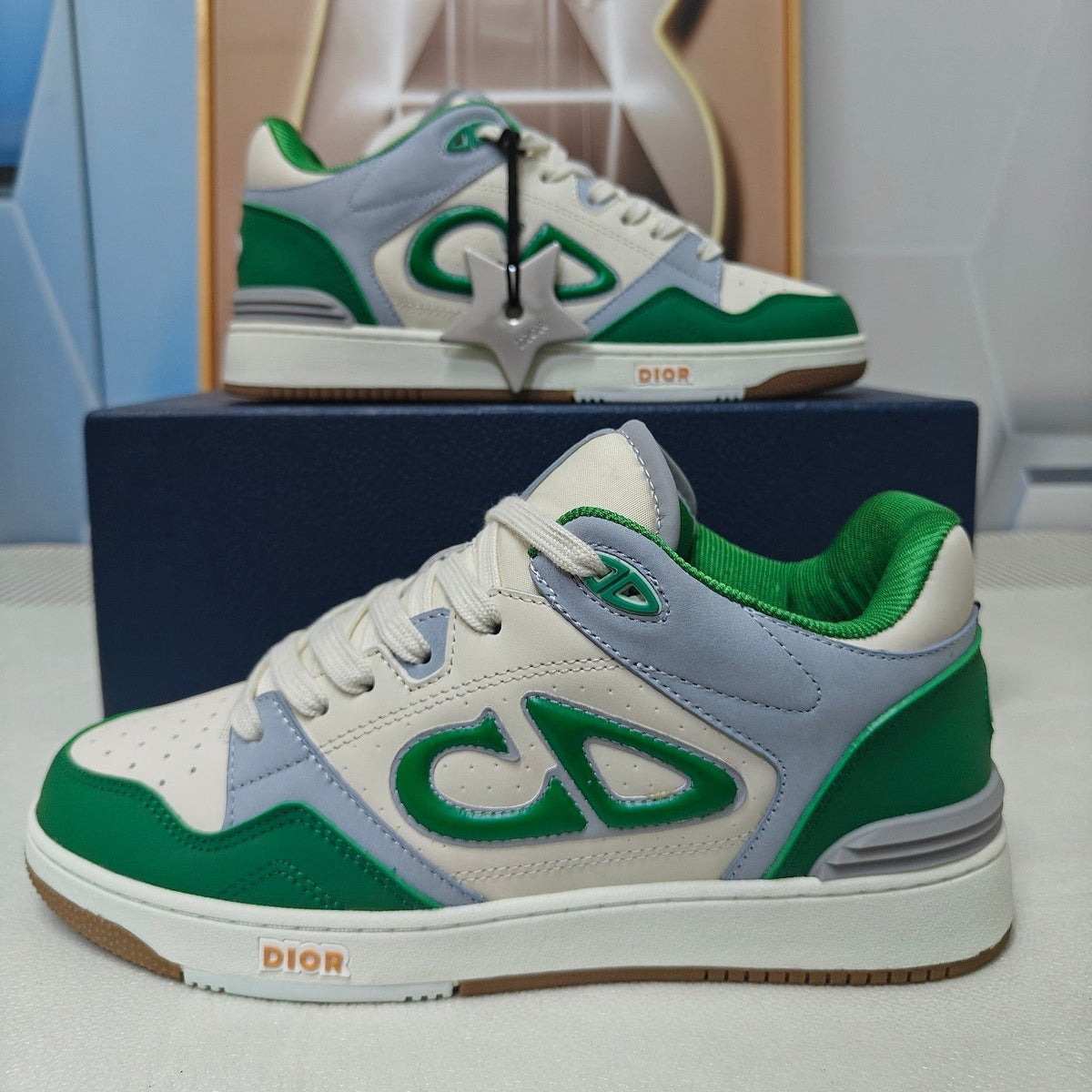 CD 26s Low Top Sneaker White Green Calfskin 194852