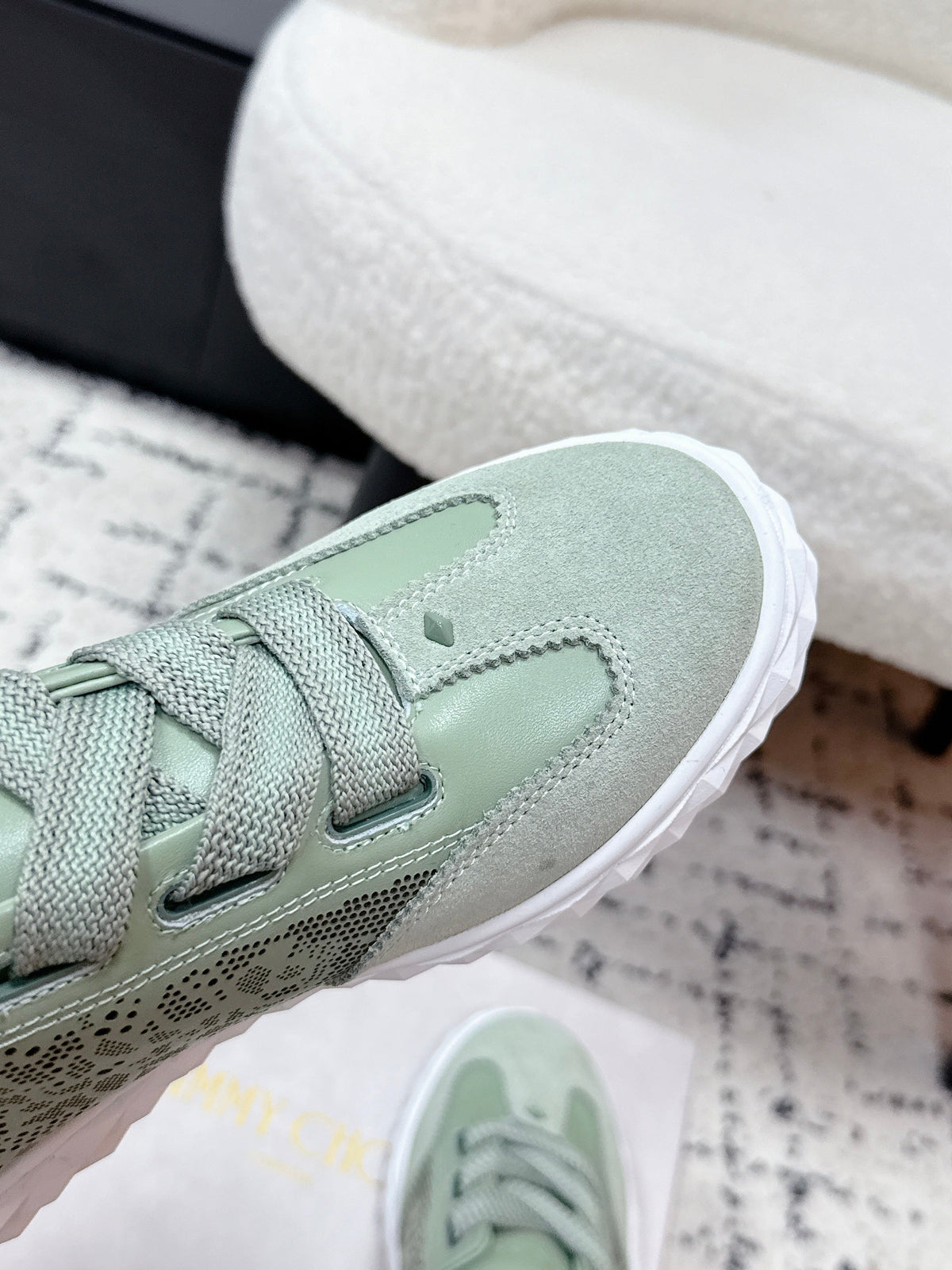 Jimmy Choo 26S Sneakers Sage Green Suede 395107