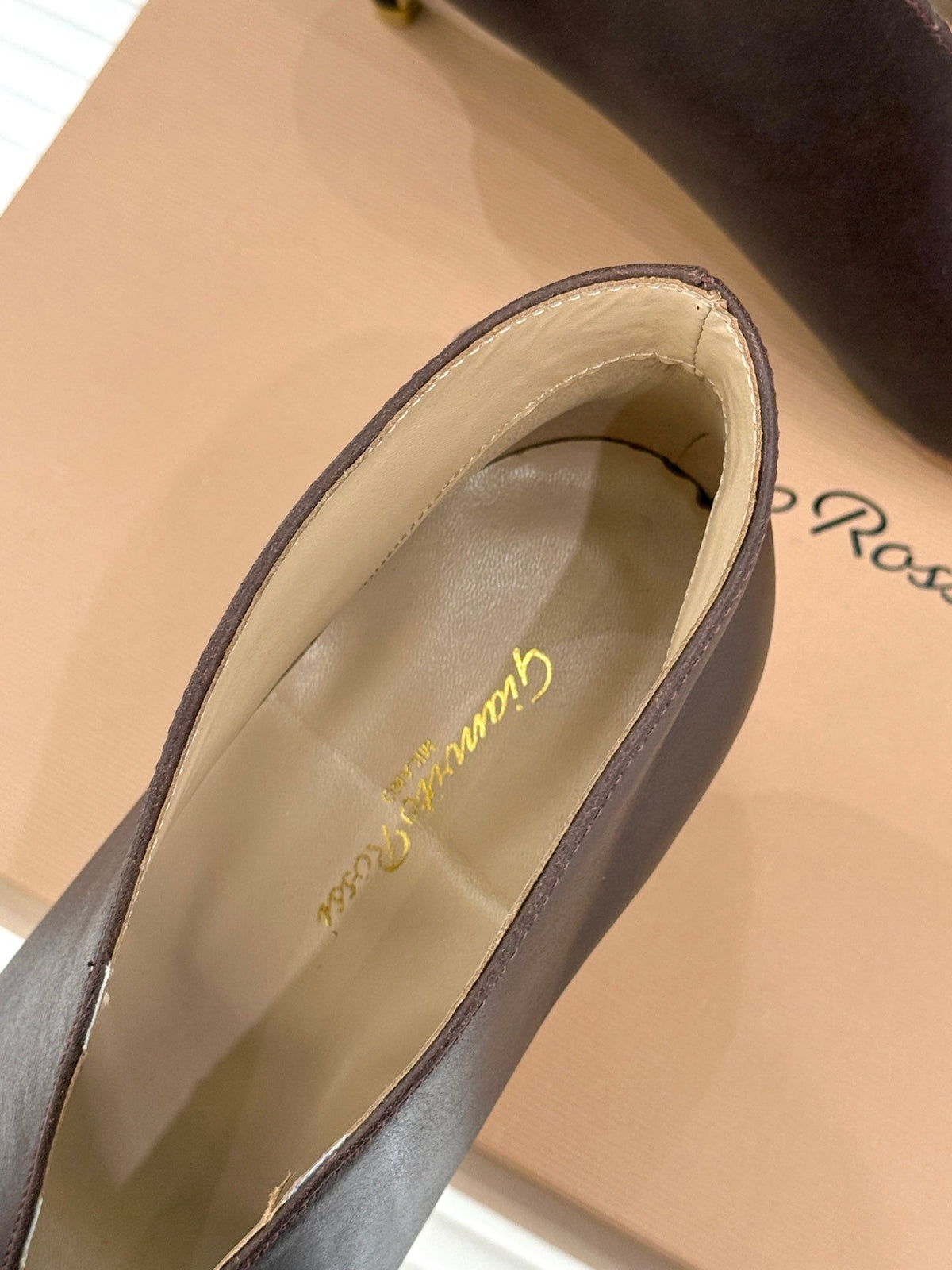 GR 26s Vania Pumps 9cm Brown Leather 175085