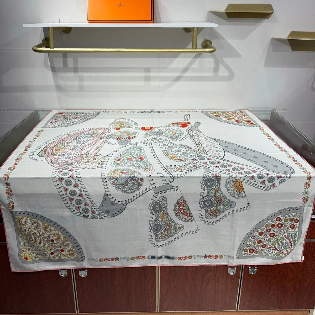 Hermes 2026 Selle de Collection Shawl Scarf 140cm Cashmere Silk 216920