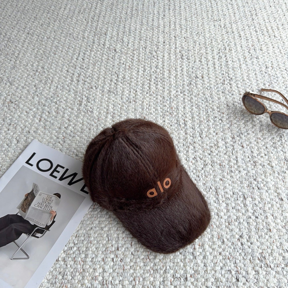 Alo Yoga Plush Fabric Baseball Cap Hat 515570