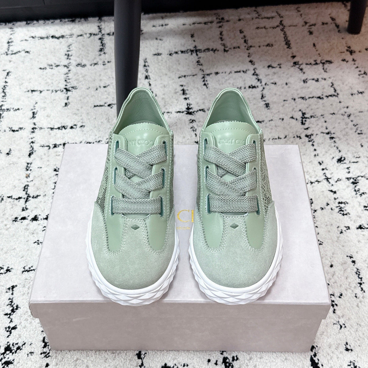 Jimmy Choo 26S Sneakers Sage Green Suede 395107