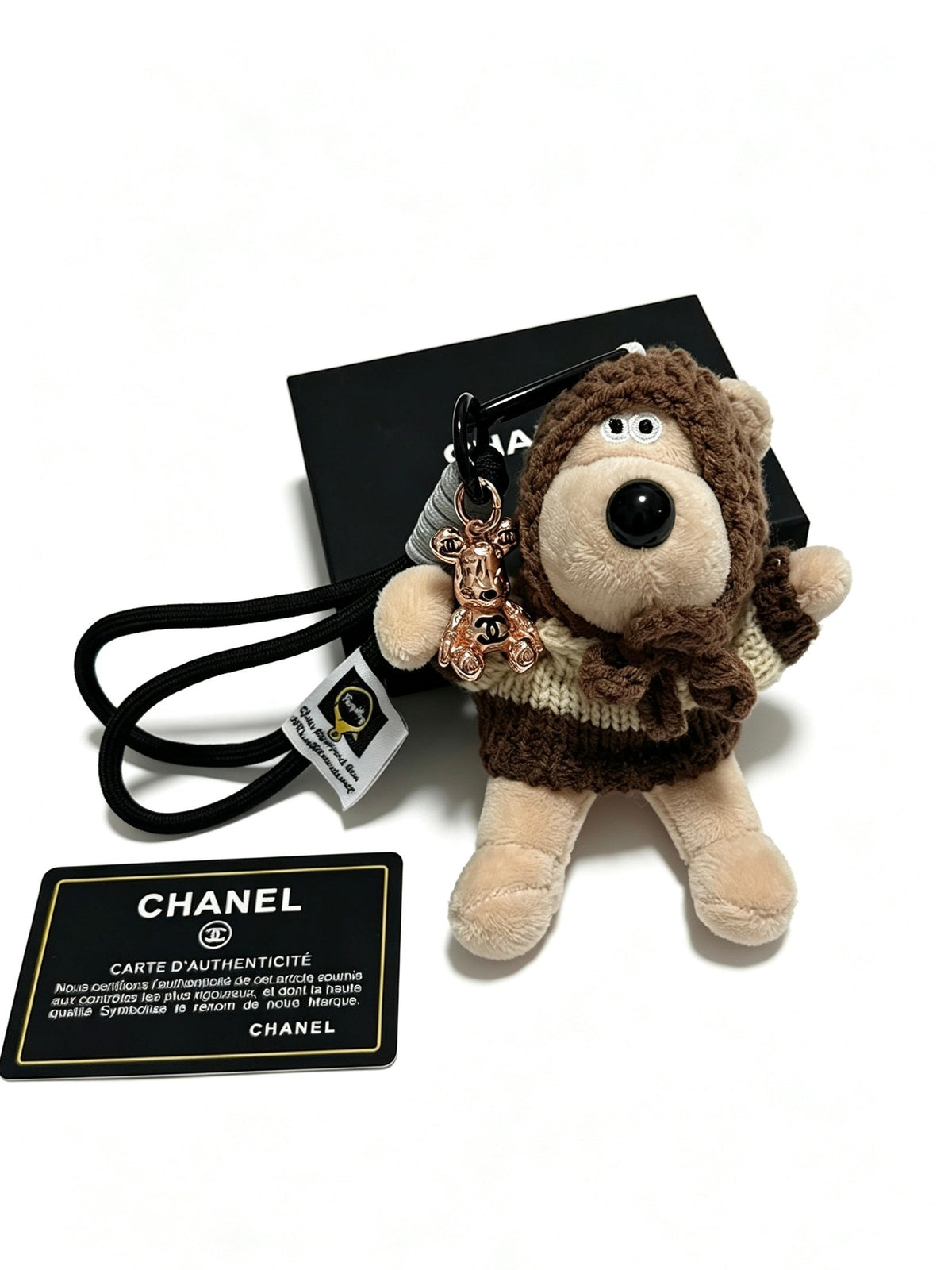 Chanel Cute Plush Dog Charm
