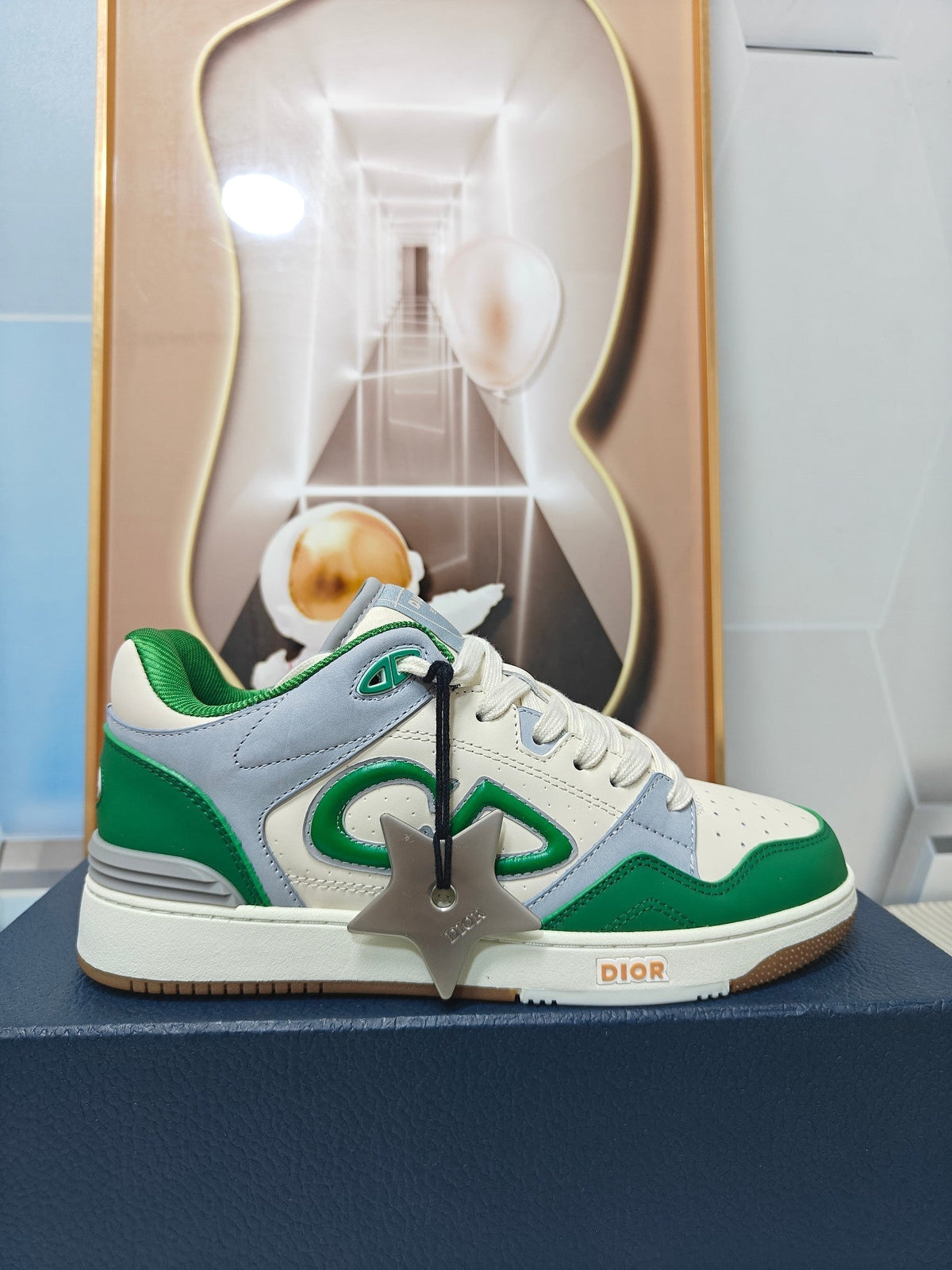 CD 26s Low Top Sneaker White Green Calfskin 194852