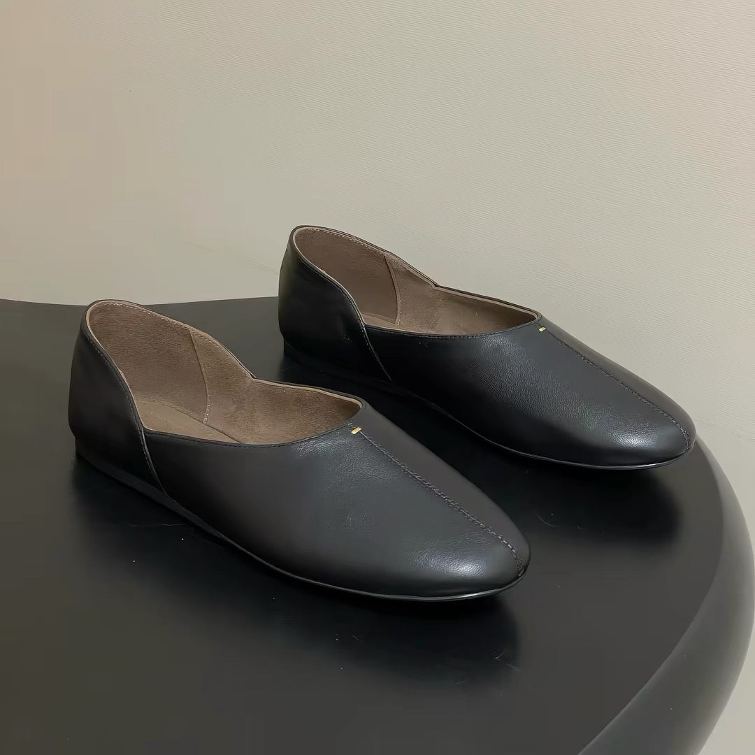 Khaite Jane Flats 10 Ballet Black Calfskin