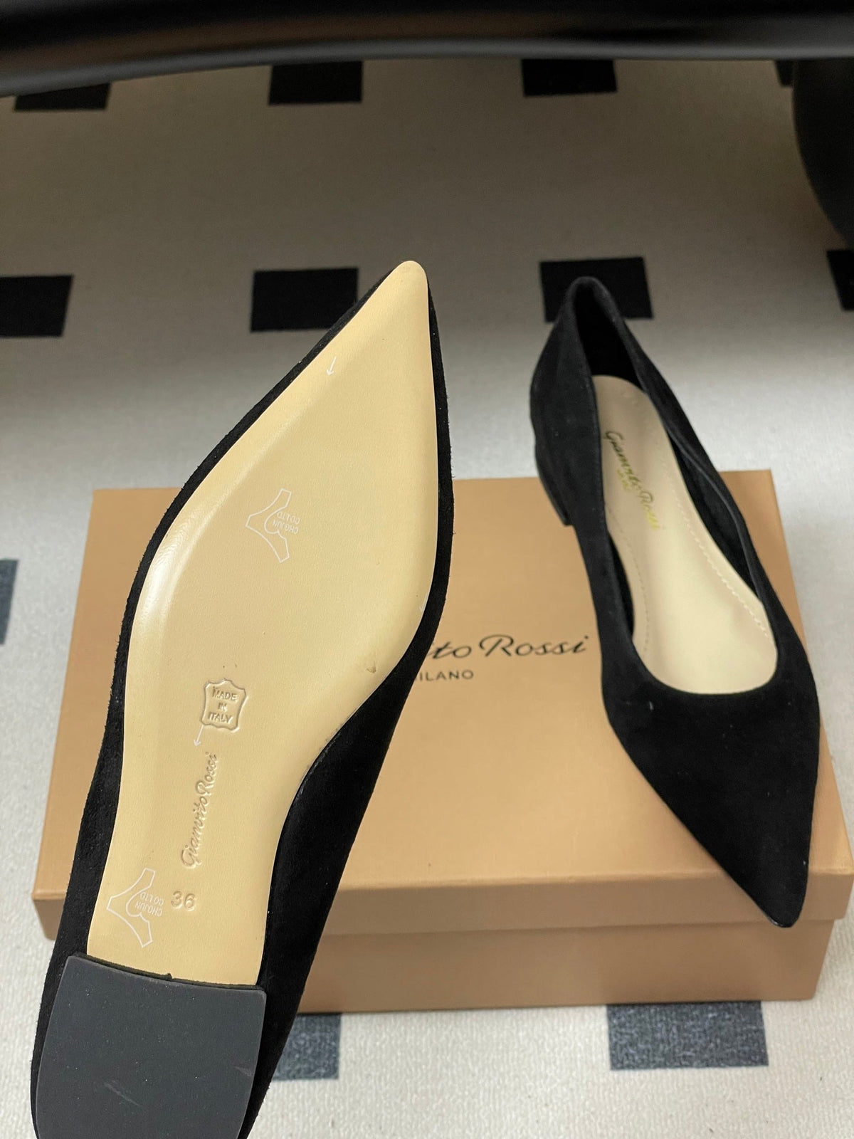 GR 26s Flats Black Suede 164793