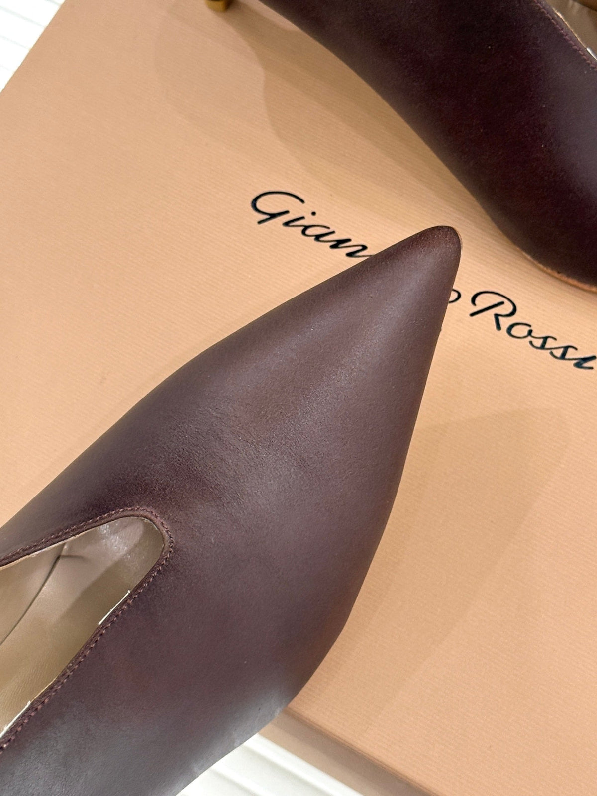 GR 26s Vania Pumps 9cm Brown Leather 175085