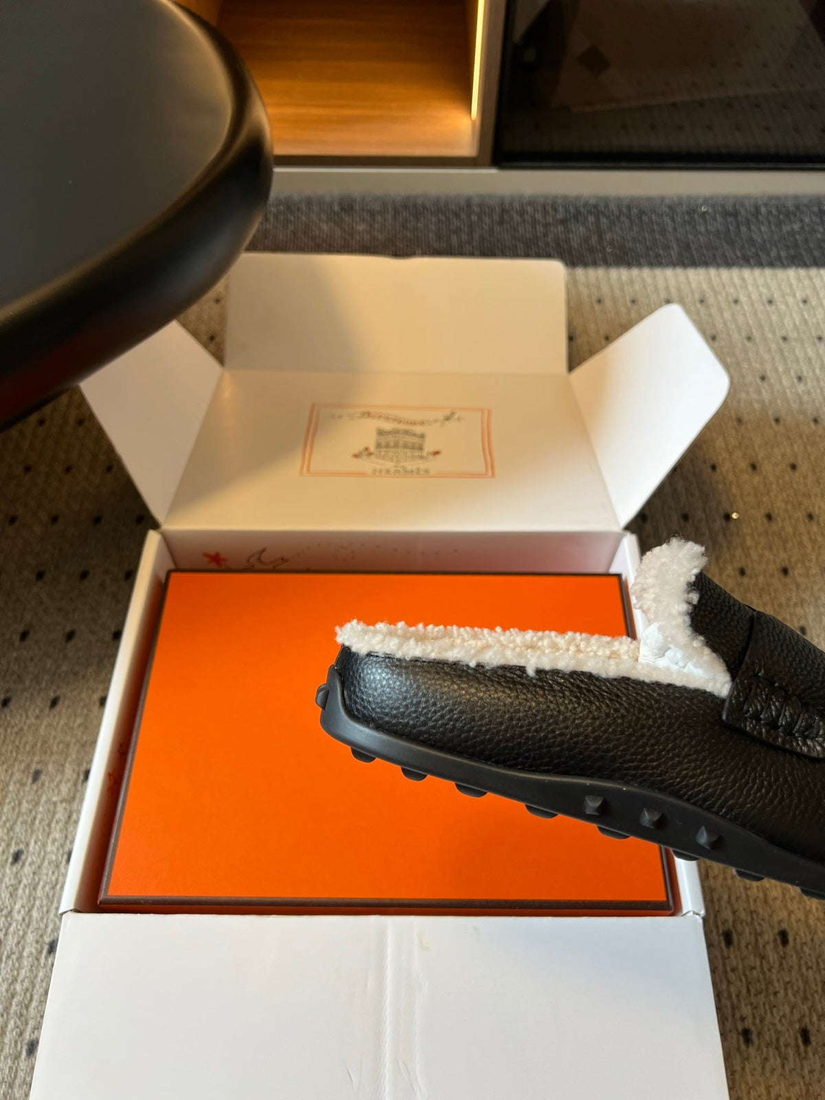 HM 26S Destin Mules Black Calfskin