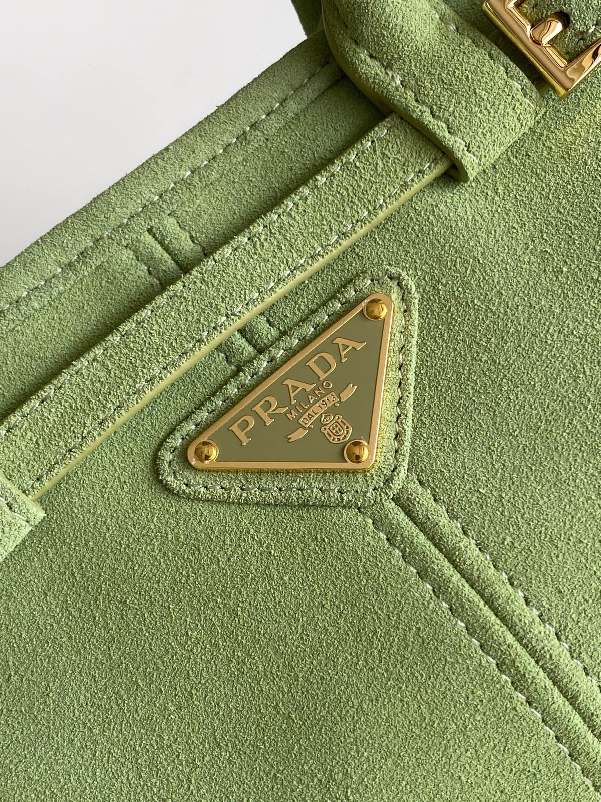 Prada 2026 Bonnie Handbag 24cm Suede
