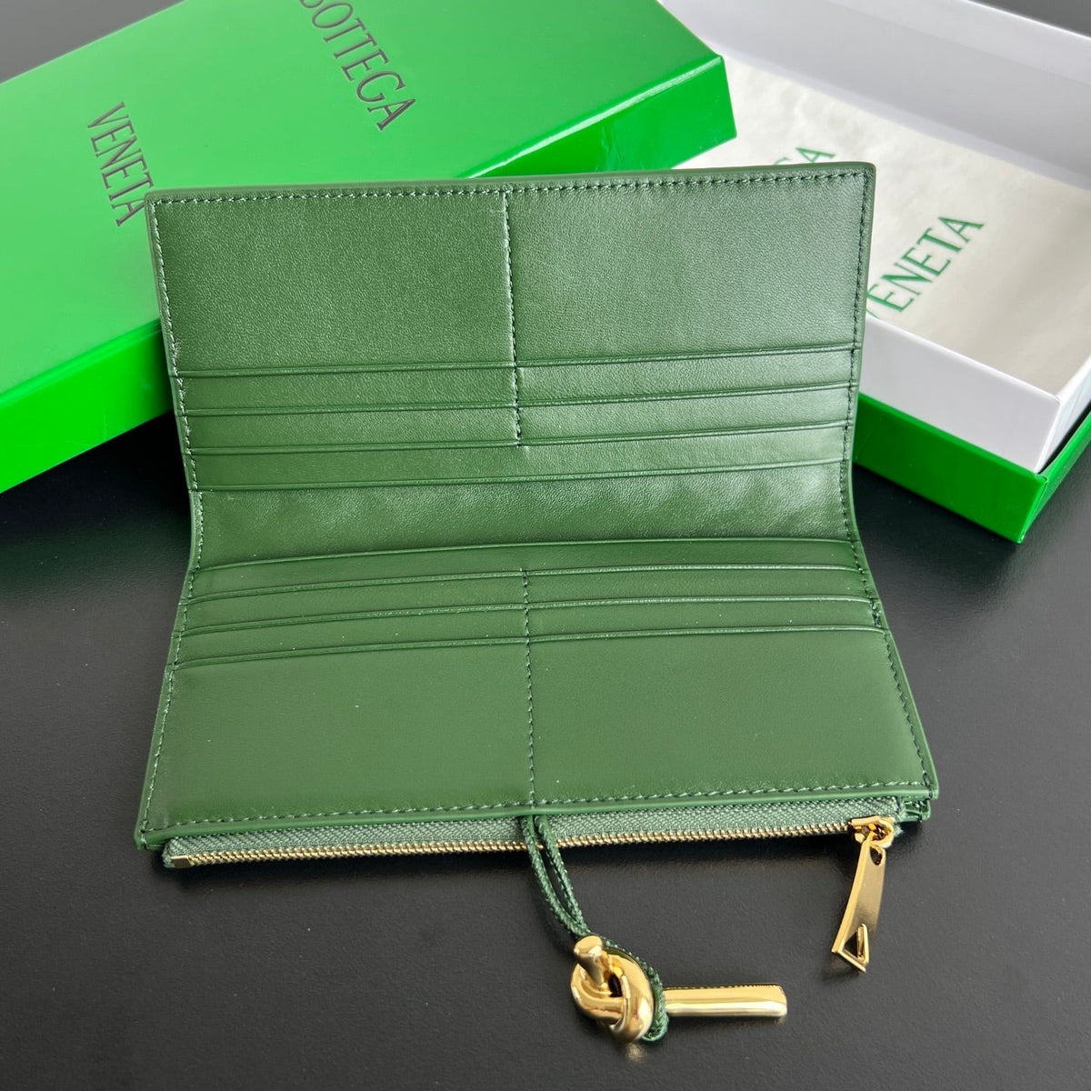 Bottega Veneta 2026 Andiamo Long Wallet 19cm Leather