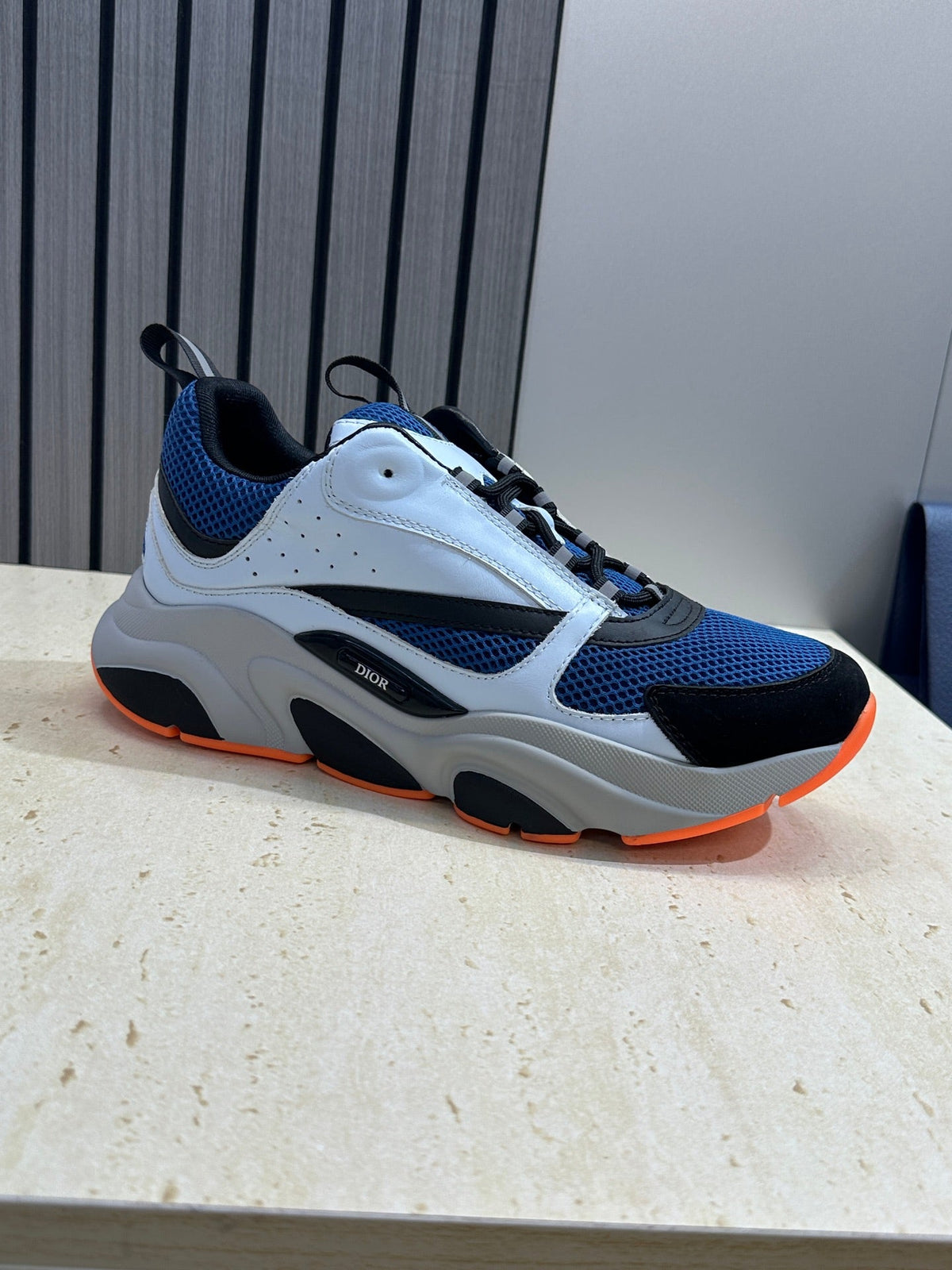 CD 26s Men B22 Sneakers Light Blue Mesh Orange Sole 814925