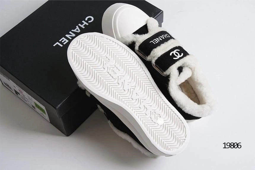 CC 26s Sneakers Black White Wool Suede