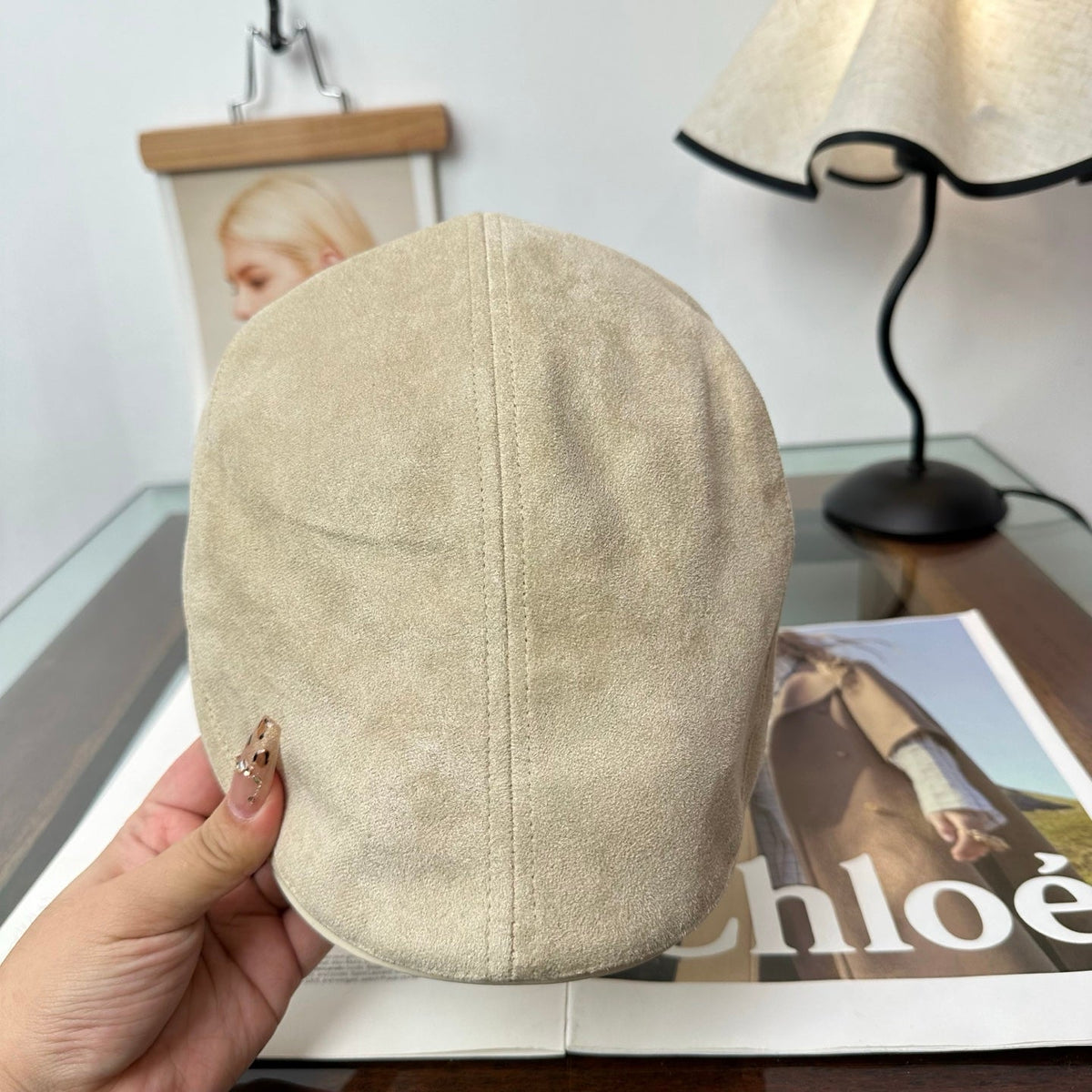 Chrome Hearts Suede Newsboy Hat 514962