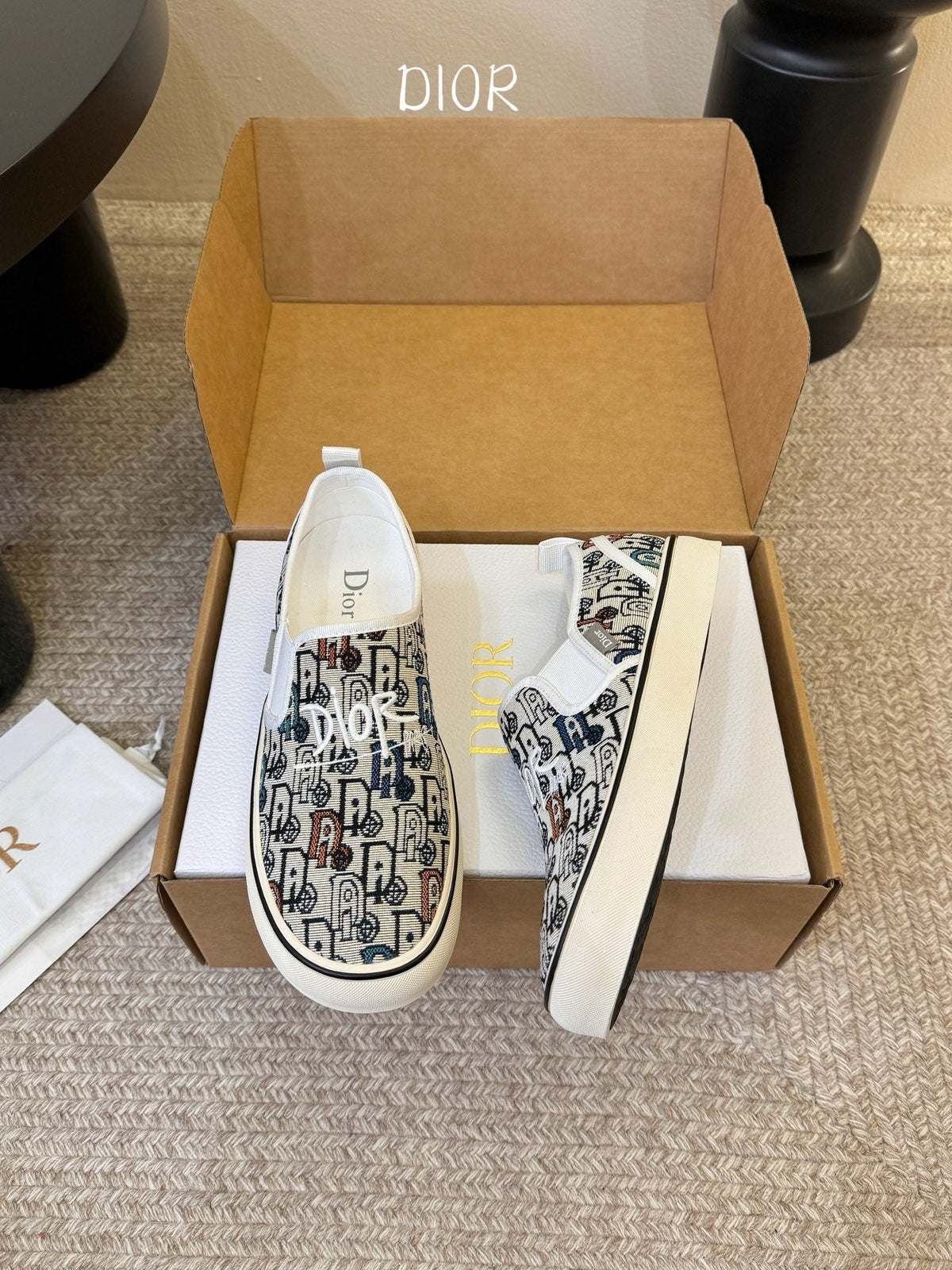 Dior 26s Walk'n'Dior Slip-On Sneakers Multicolor Dior Oblique Embroidered Canvas Style 01