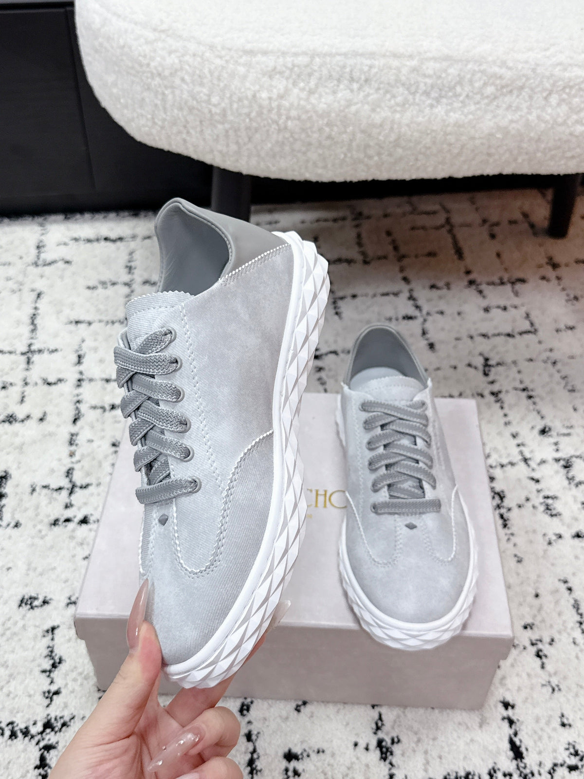 Jimmy Choo 26S Sneakers Grey Suede 831492
