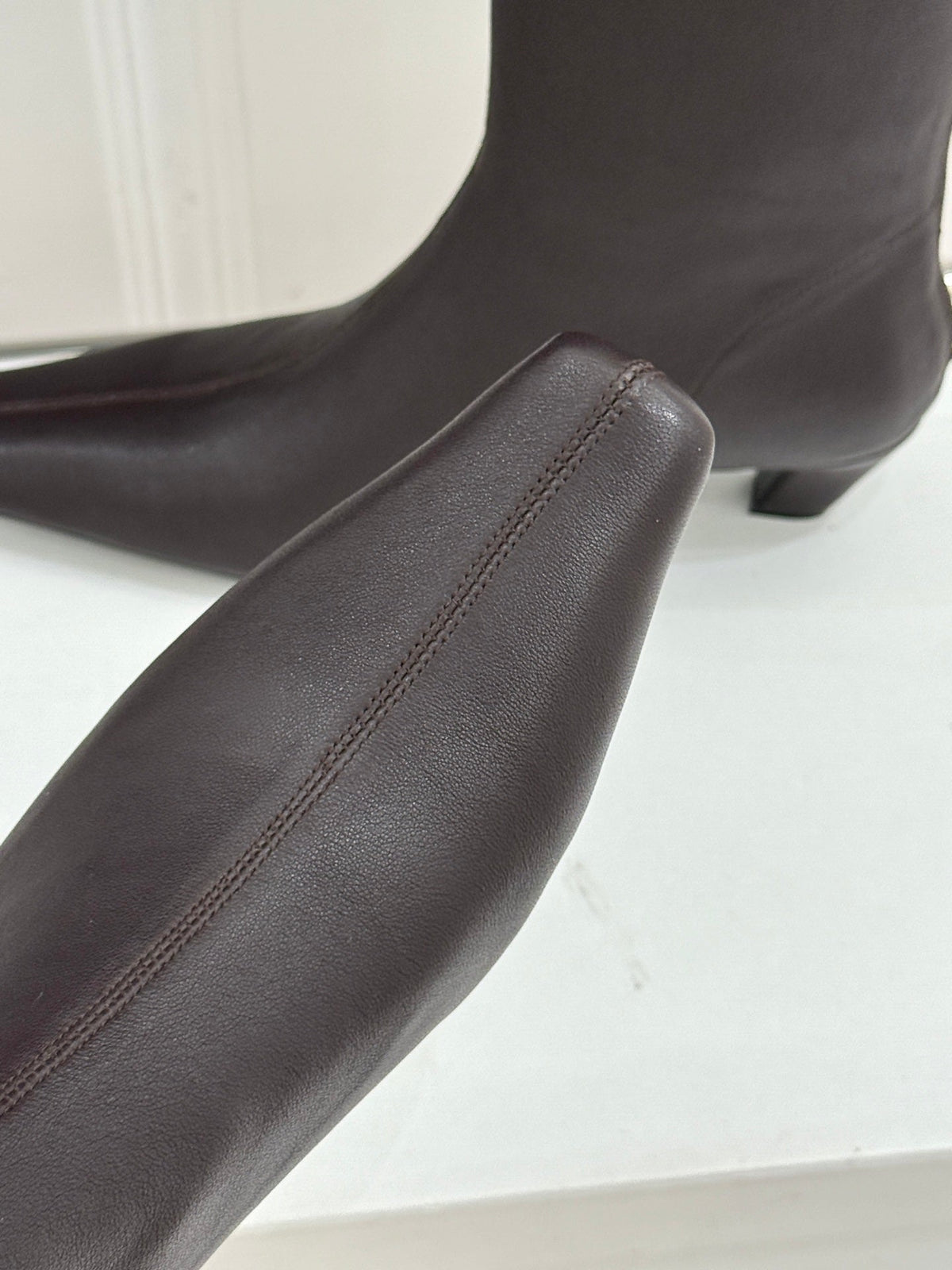 Khaite 26s Arizona Booties 4cm Brown Leather 175077