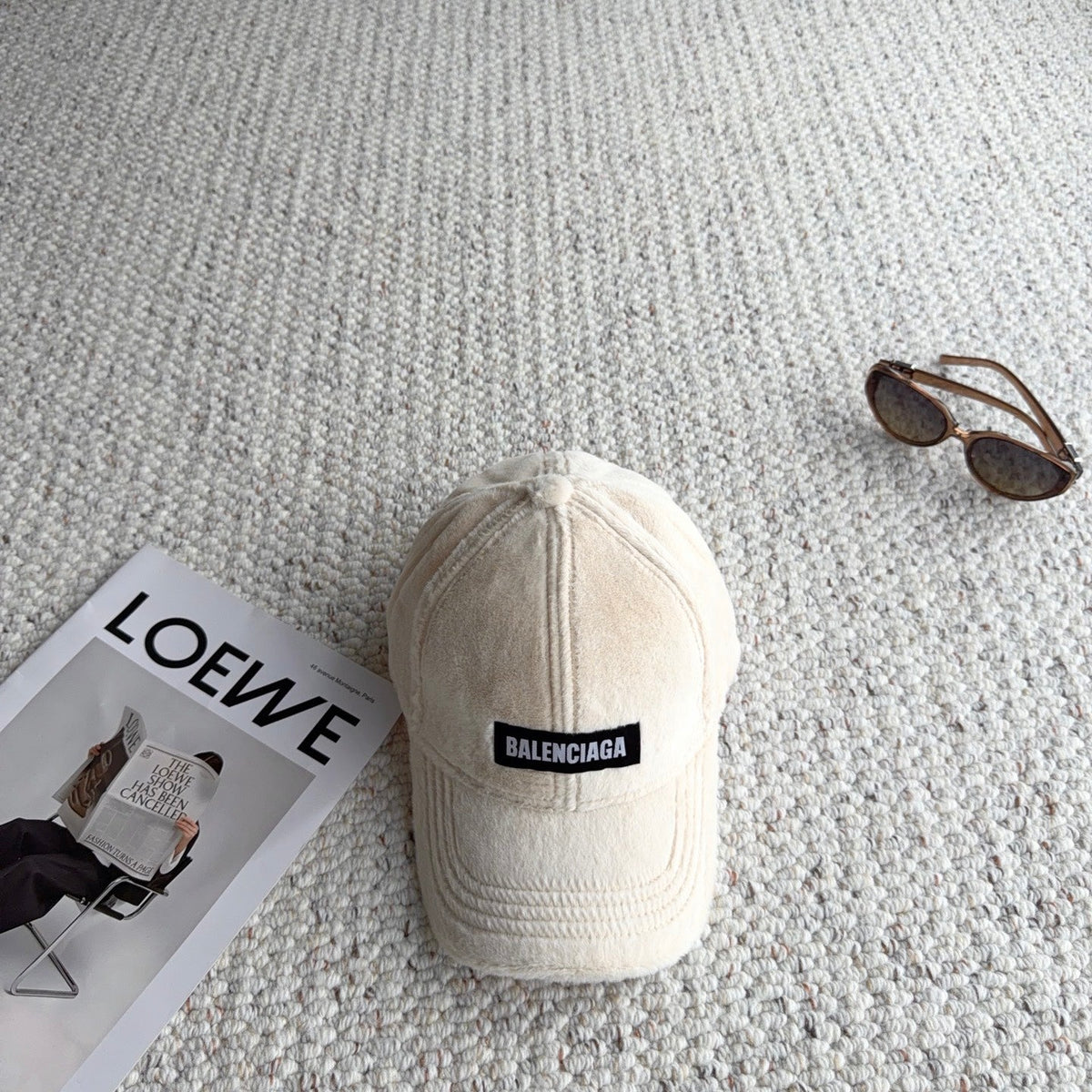 Balenciaga Furry Baseball Cap Hat 515556