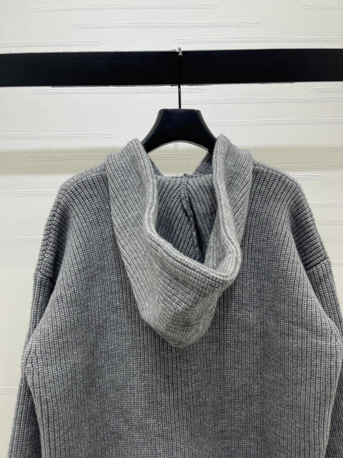 CE 26S Hooded Cardigan Triomphe Logo Ribbed Wool 430324