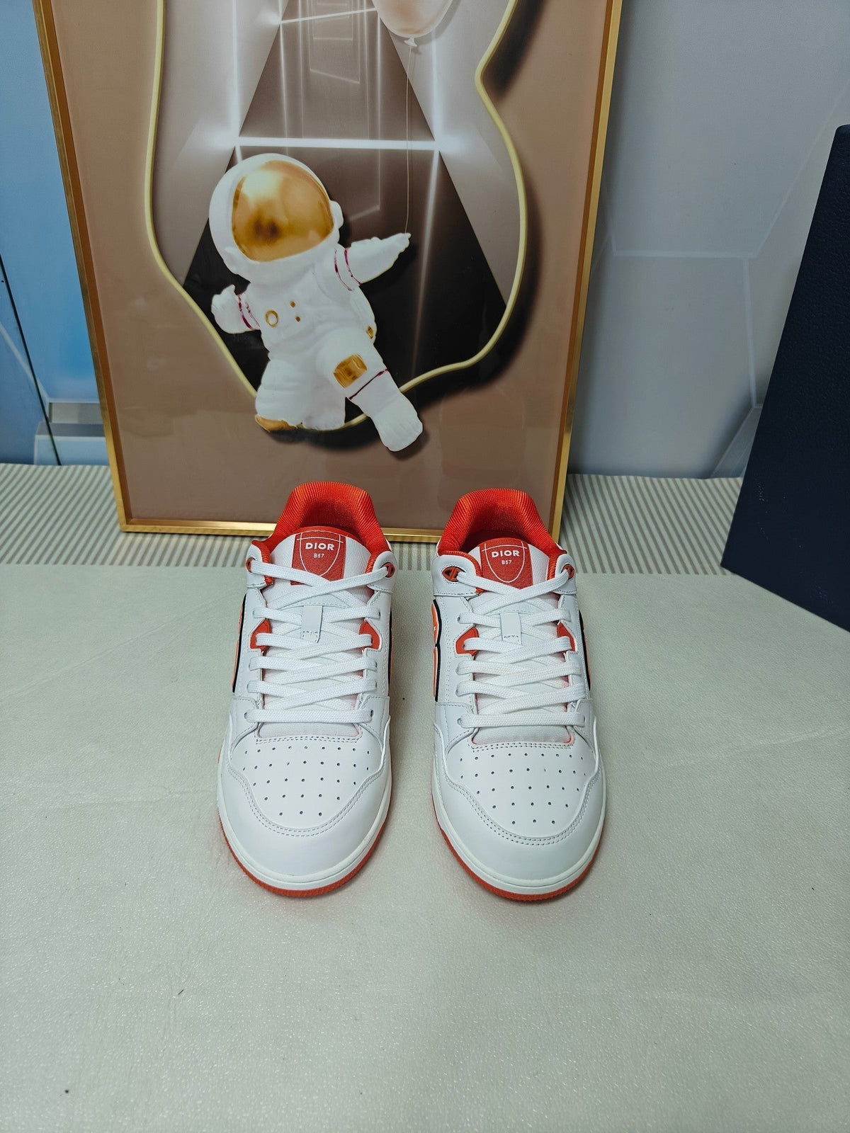 CD 26s Low Top Sneaker White Orange Calfskin 731952