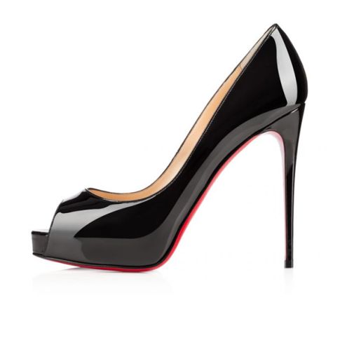 CL Very Prive 120 mm Pumps Black Red Patent Calf