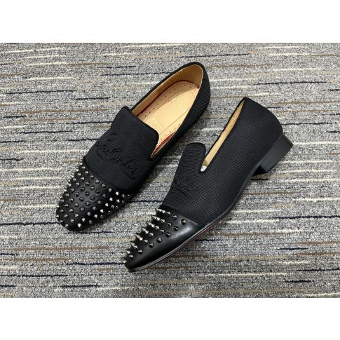 CL Navy Spooky Loafers Calf Leather and Fabric Black