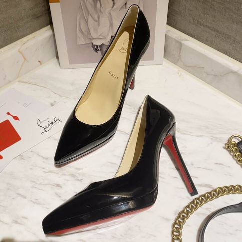 CL Pigalle Plato Pumps 100mm Patent Leather Black