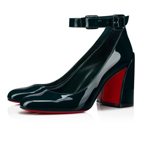 CL So Sab Pumps 85mm Patent Leather Vosges Green