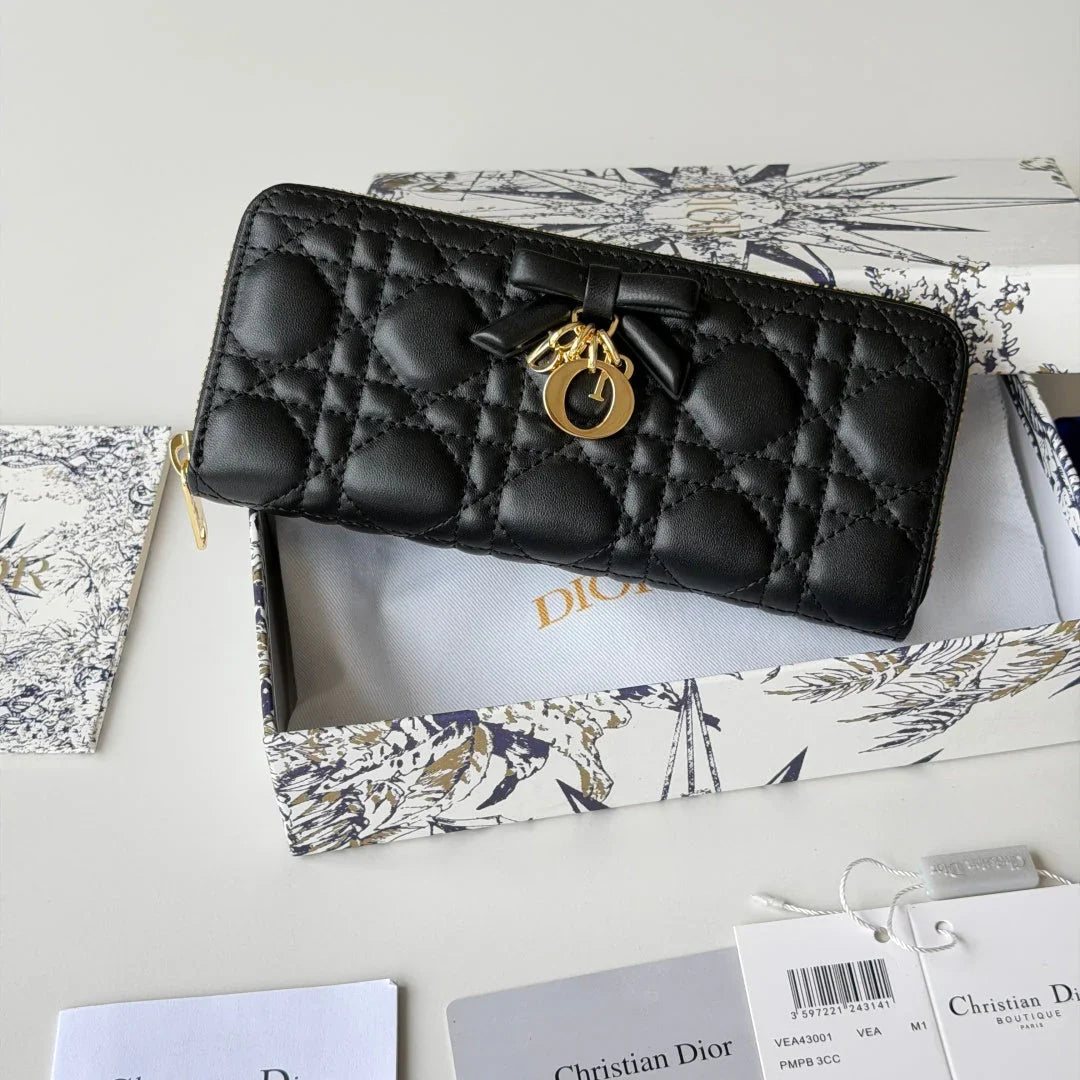 CD 2026 Freesia Long Wallet Lambskin
