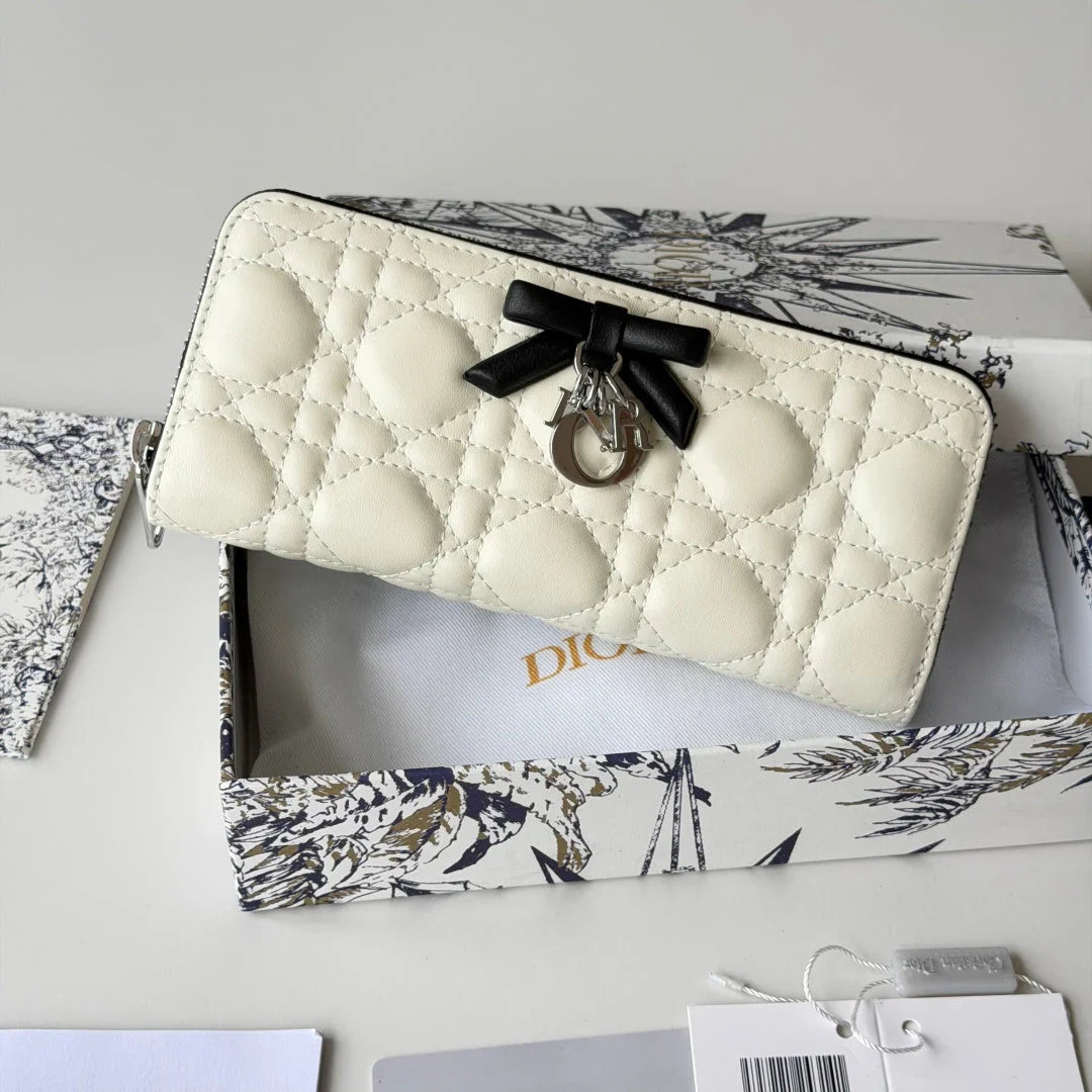 CD 2026 Freesia Long Wallet Lambskin