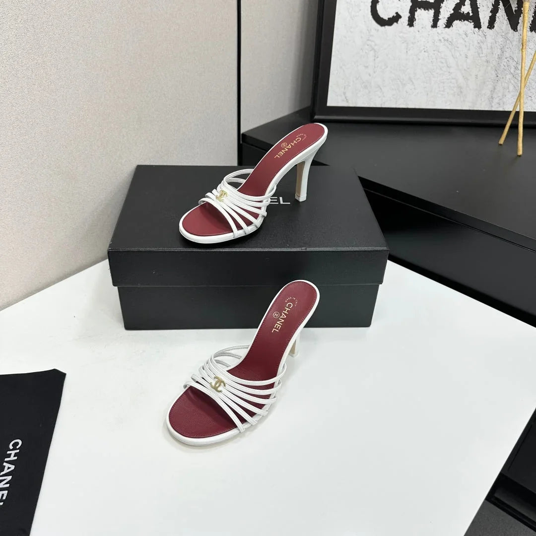 Chanel 2026 Strappy Sandal 8cm Calfskin 894918