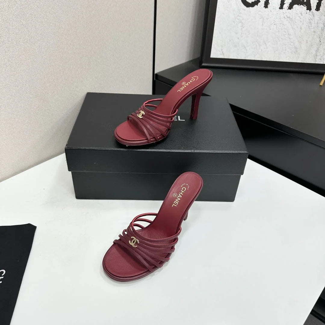 Chanel 2026 Strappy Sandal 8cm Calfskin 894918