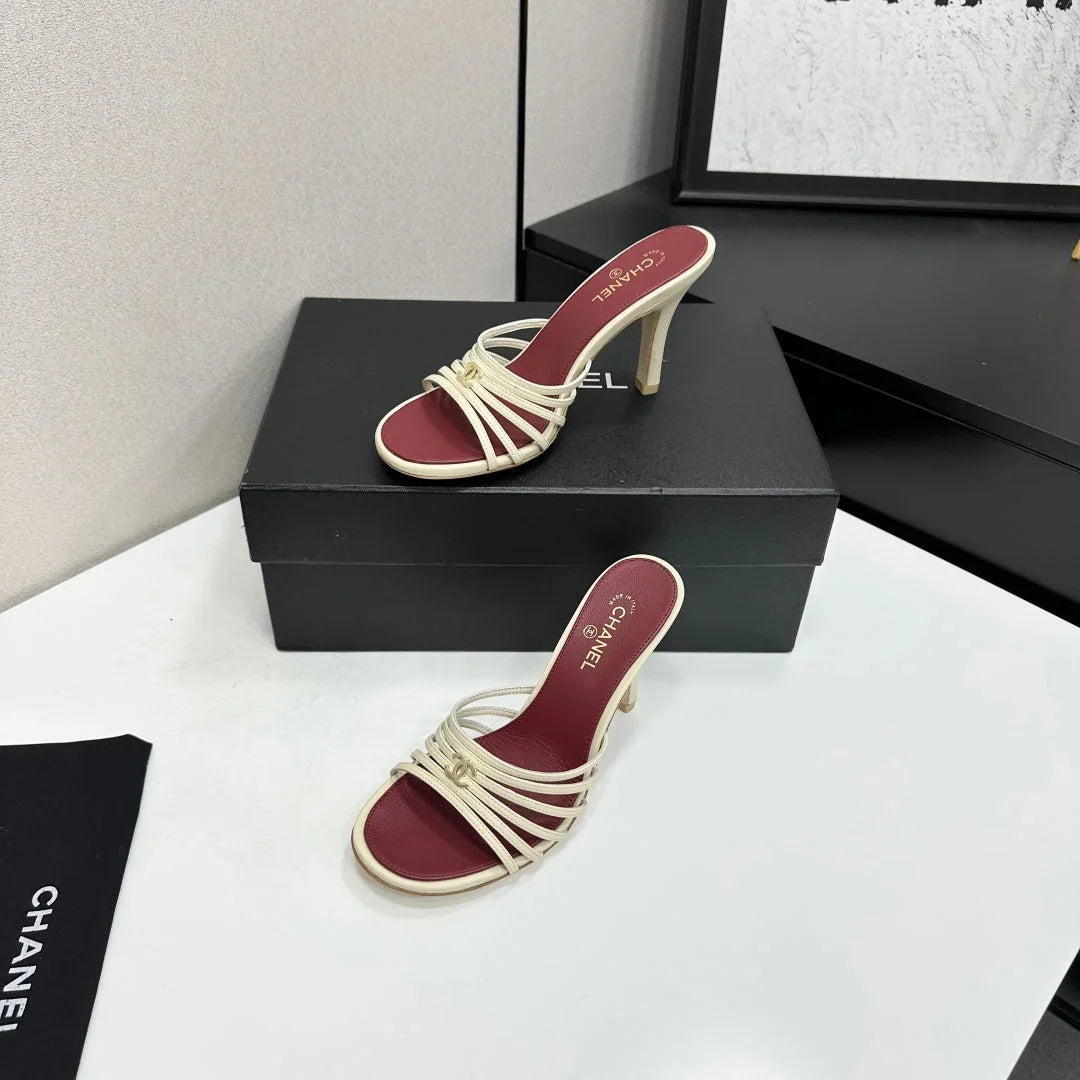Chanel 2026 Strappy Sandal 8cm Calfskin 894918