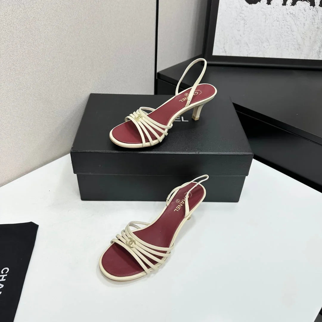 Chanel 2026 Strappy Sandal 6cm Calfskin 894918