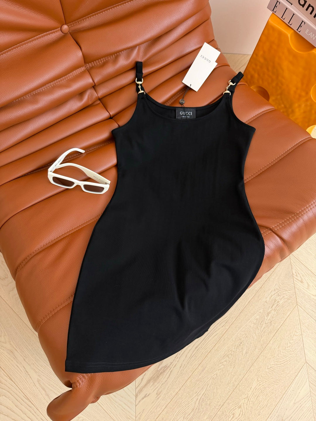 GG 26s Metal Shoulder Strap Buckle Decoration Slip Dress 406080