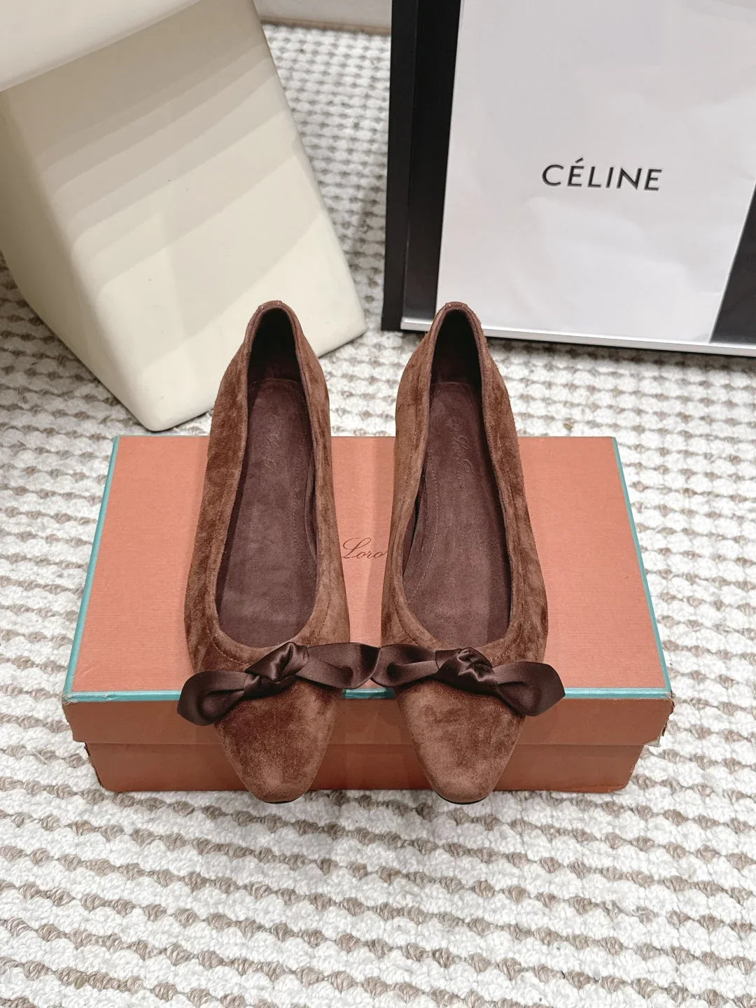 Loro Piana 2026 Bow Ballet Flat Suede 930997