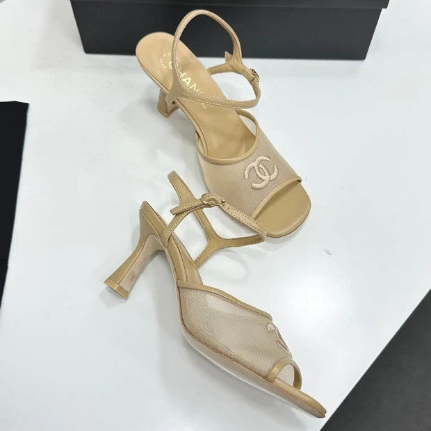 Chanel 2026 Sandals 70mm Mesh Lambskin 926435